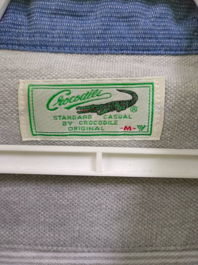 Japanese Brand × Vintage Vintage Crocodile Original Stripes Zipper Pocket Tee Shirt Size US M / EU 48-50 / 2 - 8 Thumbnail