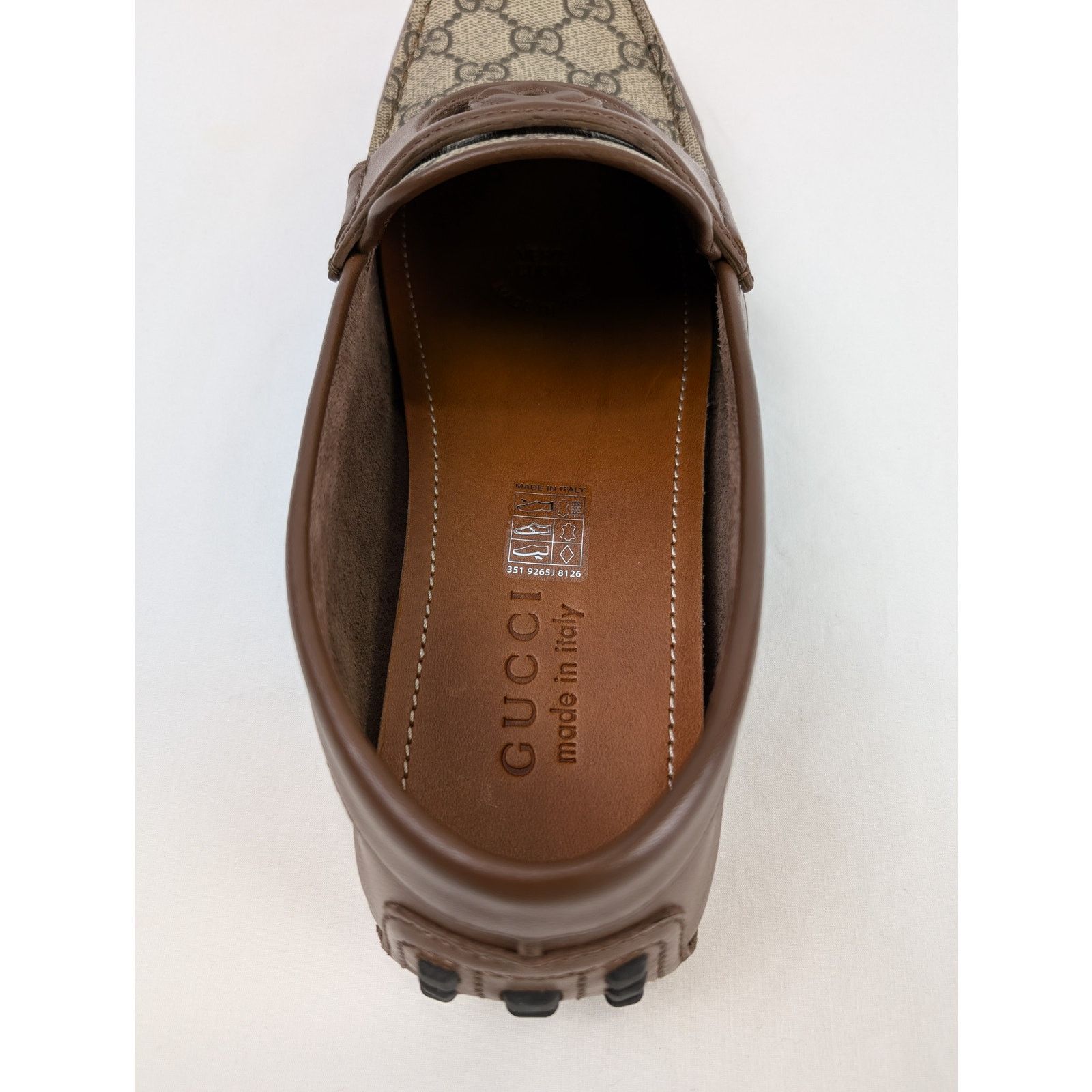Gucci o1rshd1 Leather Upper and Rubber Loafers in Brown Size US 9.5 / EU 42-43 - 16 Thumbnail