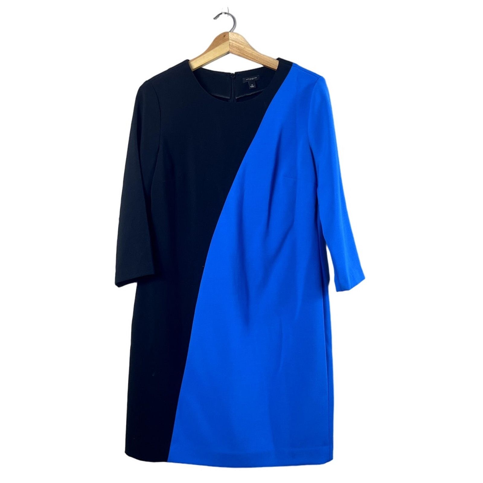 Ann Taylor Black and Blue Colorblock Ann Taylor Business Dress 8 Size M / US 6-8 / IT 42-44 - 1 Thumbnail