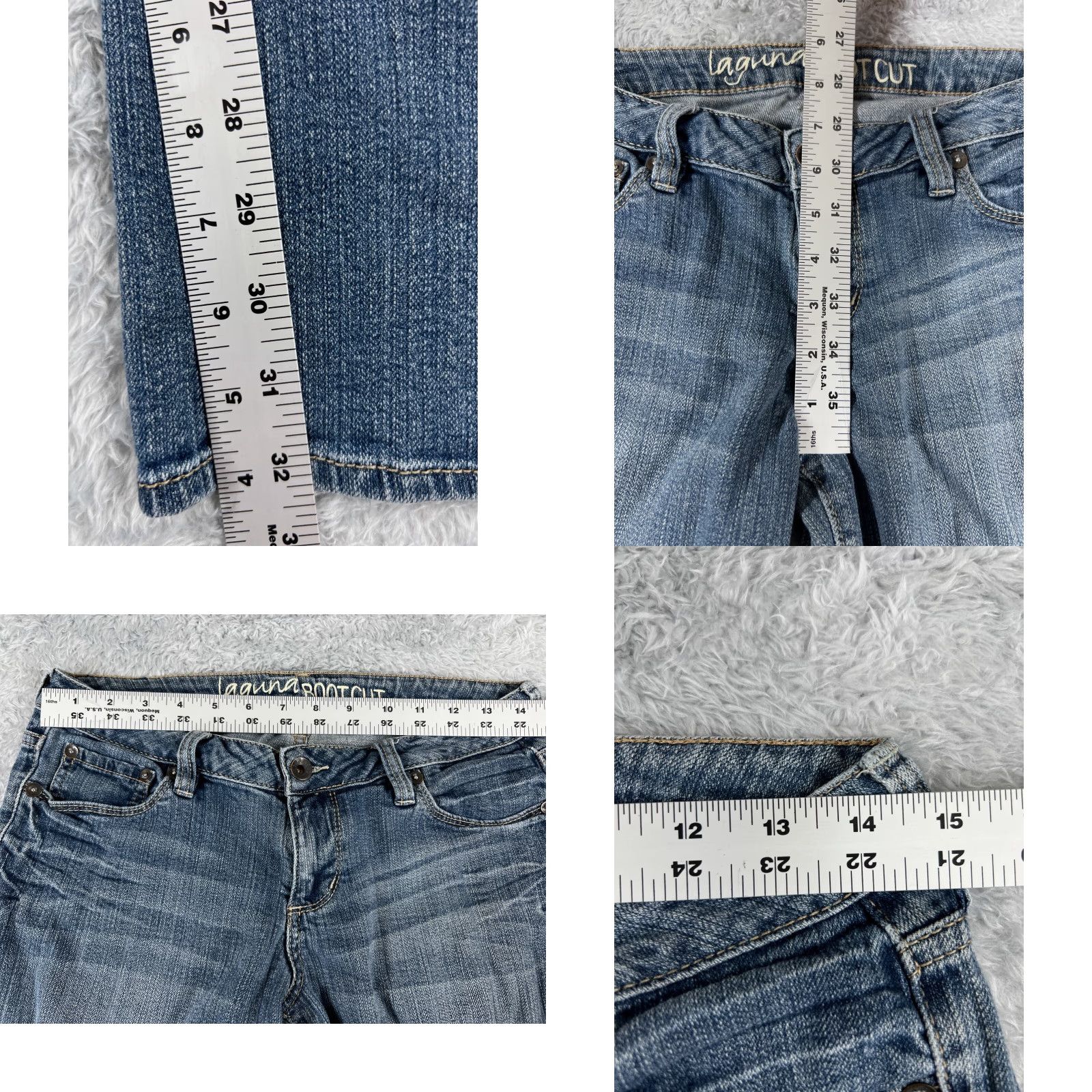 Vintage Bullhead Jeans Womens Bootcut Denim Blue 28x32 Low Rise 5-Pocket Stretch Cotton Blend 28 Denim Jeans Womens Size 28" / US 6 / IT 42 - 8 Thumbnail