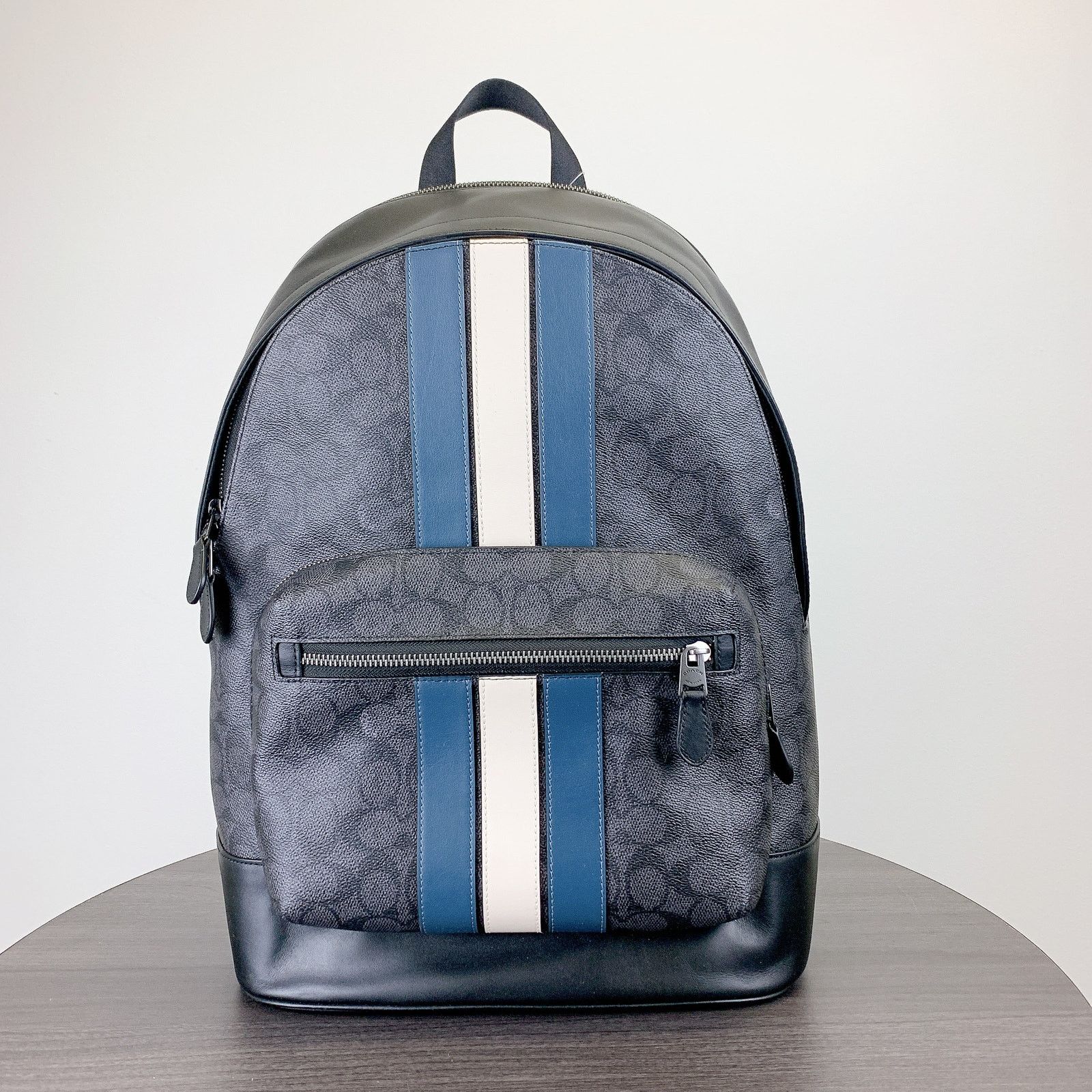 Coach Coach Cv922 West Backpack Varsity Stripe /Denim/Chalk Size ONE SIZE - 2 Thumbnail
