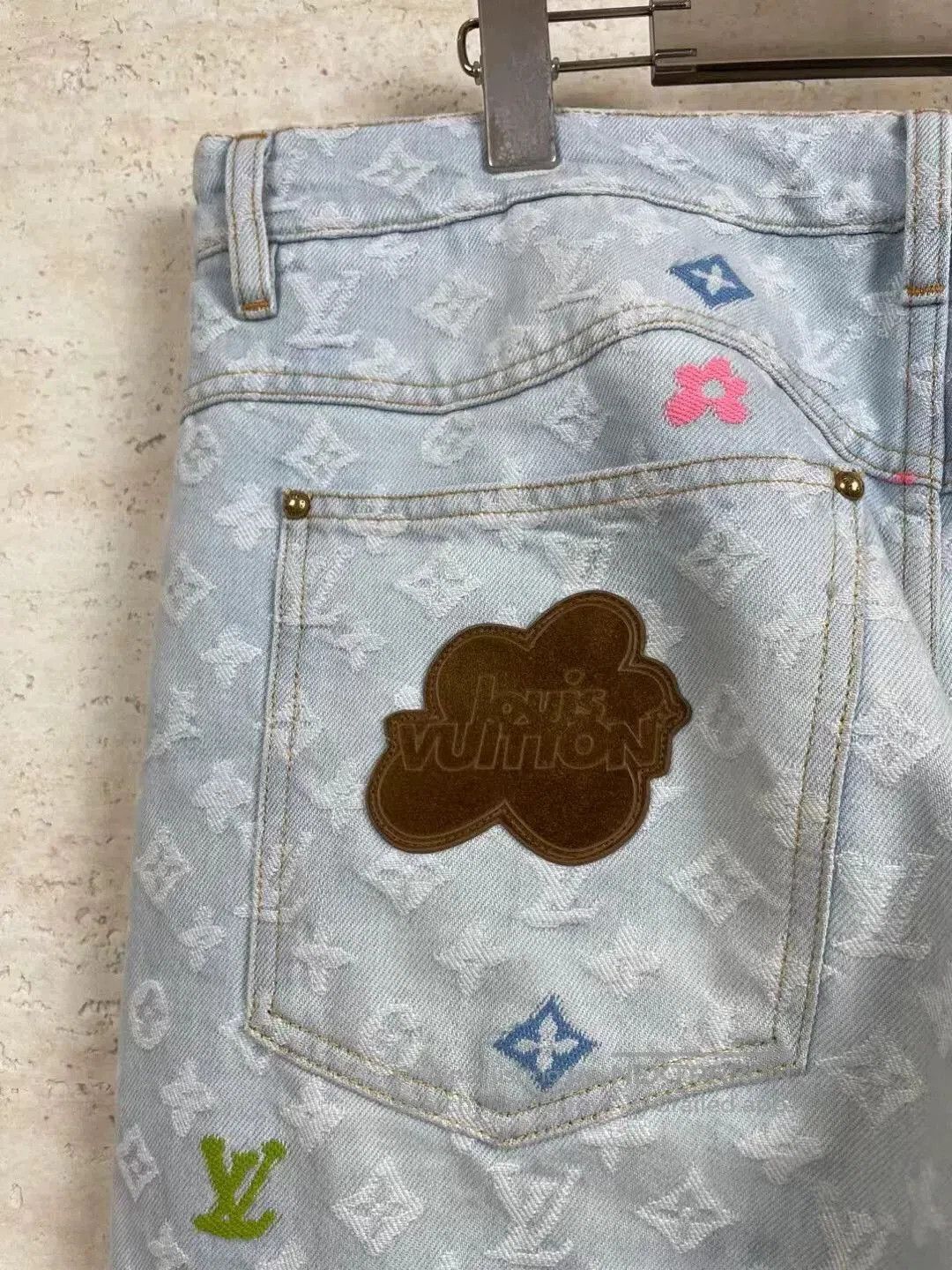 Louis Vuitton Louis Vuitton Tyler Collaboration Colorful Logo Jeans. Size US 33 - 4 Thumbnail