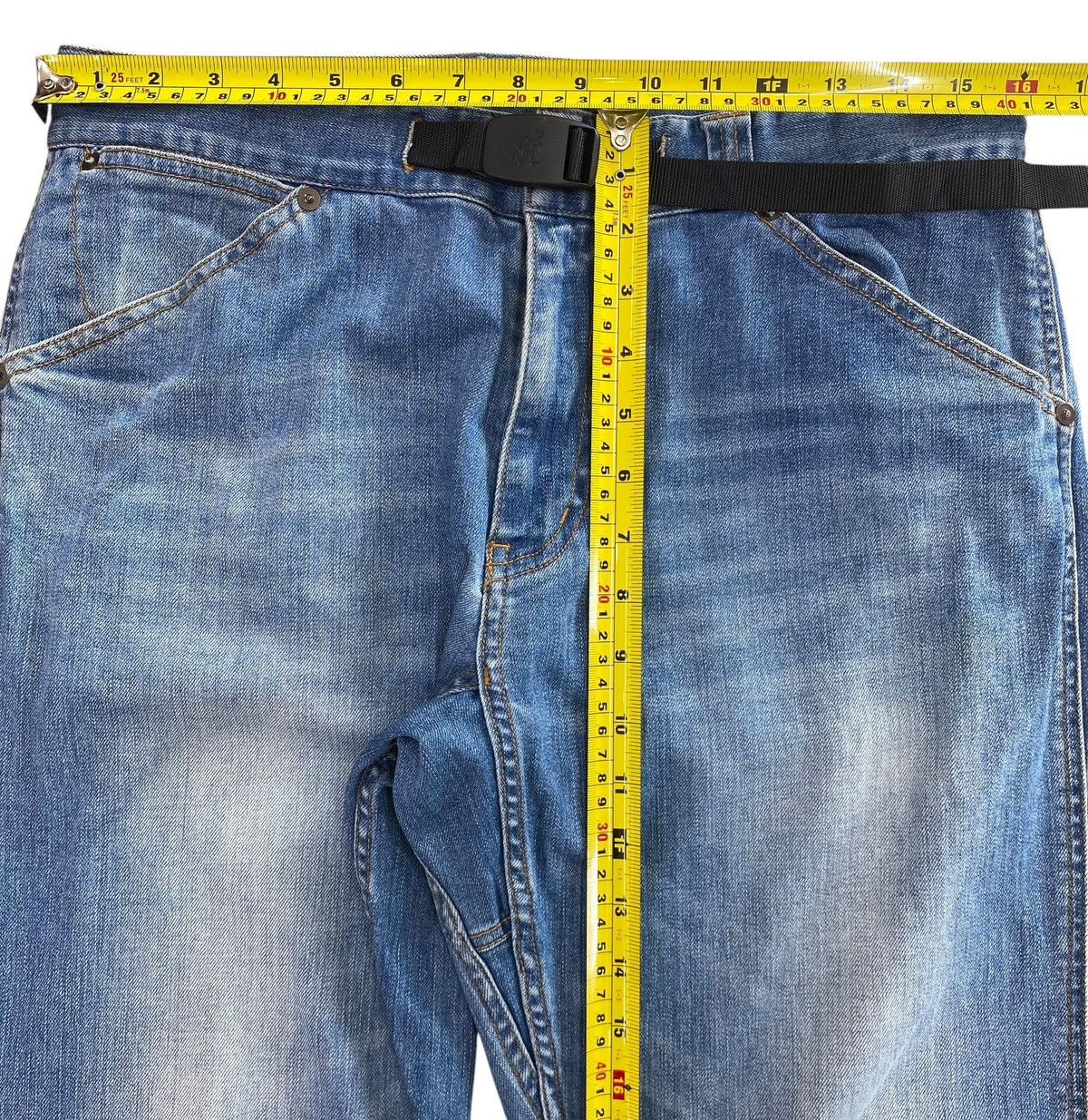 Gramicci Gramicci Faded Wash Whiskered Style Wide Leg Denim Pants Size US 32 / EU 48 - 9 Thumbnail