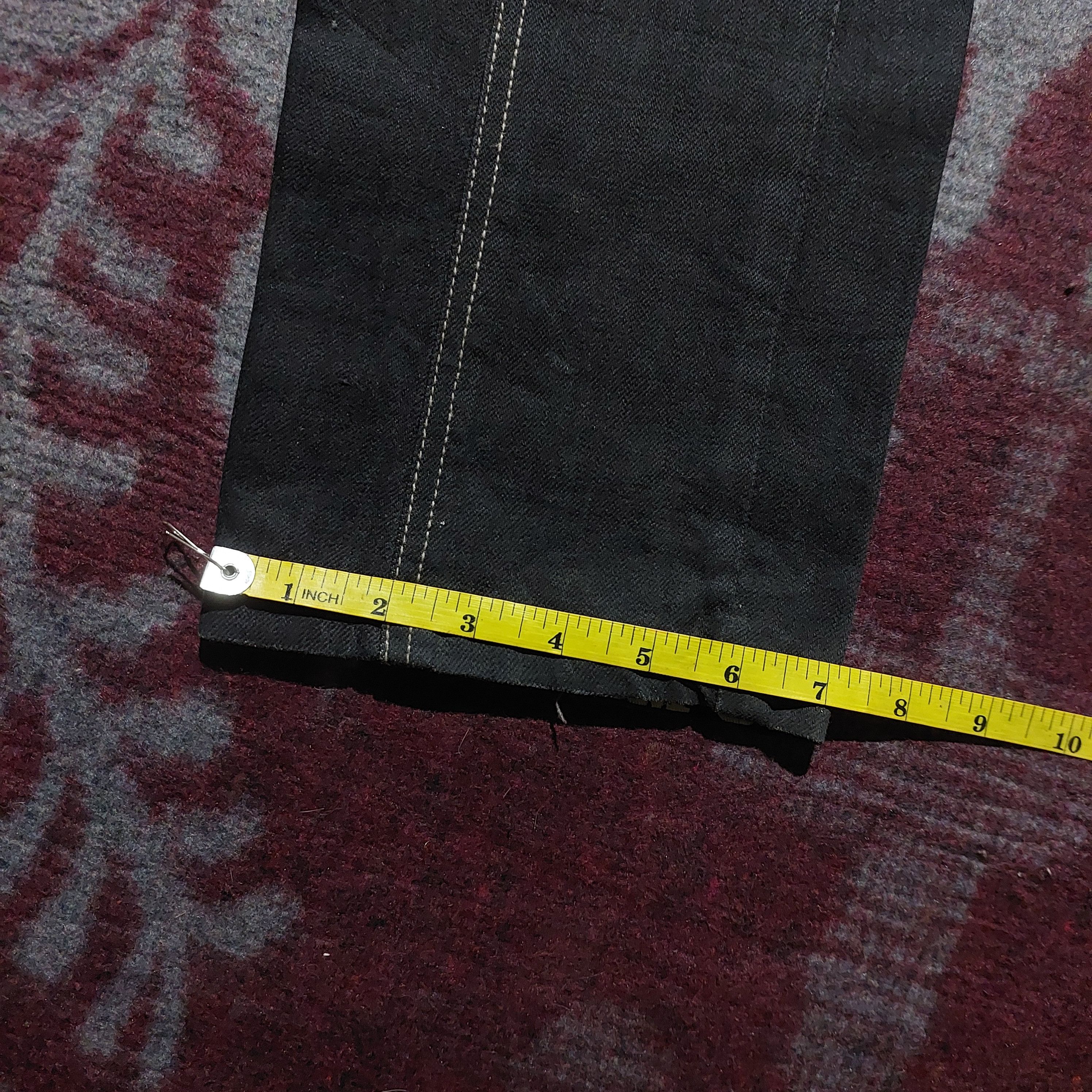 PPFM PPFM japan black skinny dropcrotch denim pants Size US 33 - 17 Thumbnail