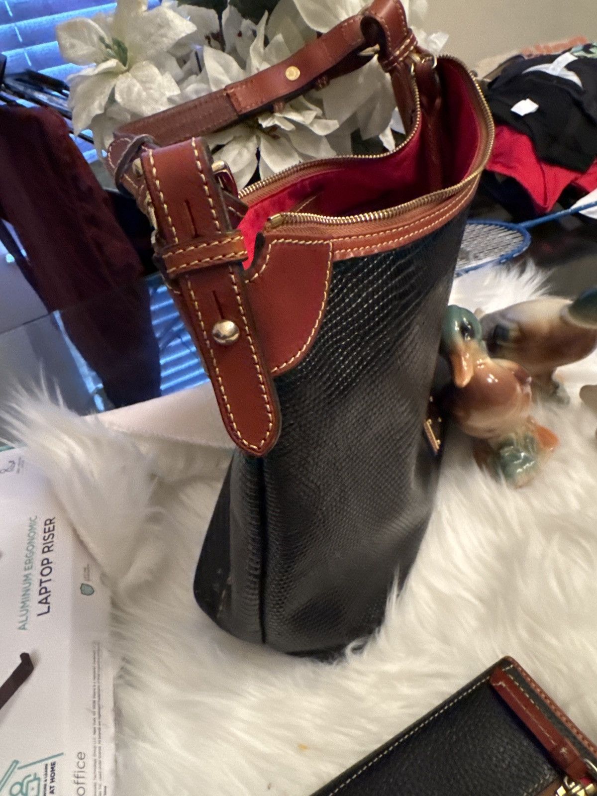 Dooney & Bourke Black with brown trim Size ONE SIZE - 1 Thumbnail