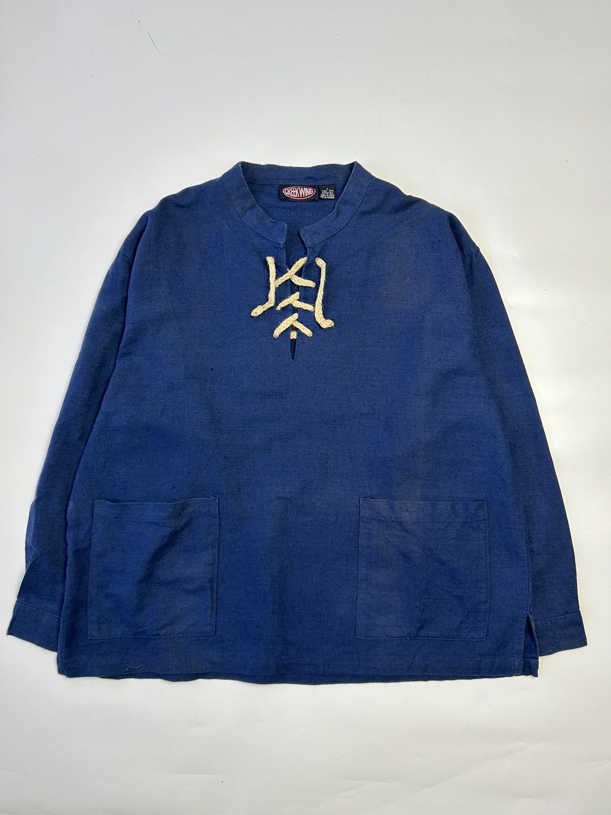Japanese Brand × Vintage CREEK WING PLUS SIZE LINEN LONG SLEEVE Size US L / EU 52-54 / 3 - 1 Thumbnail
