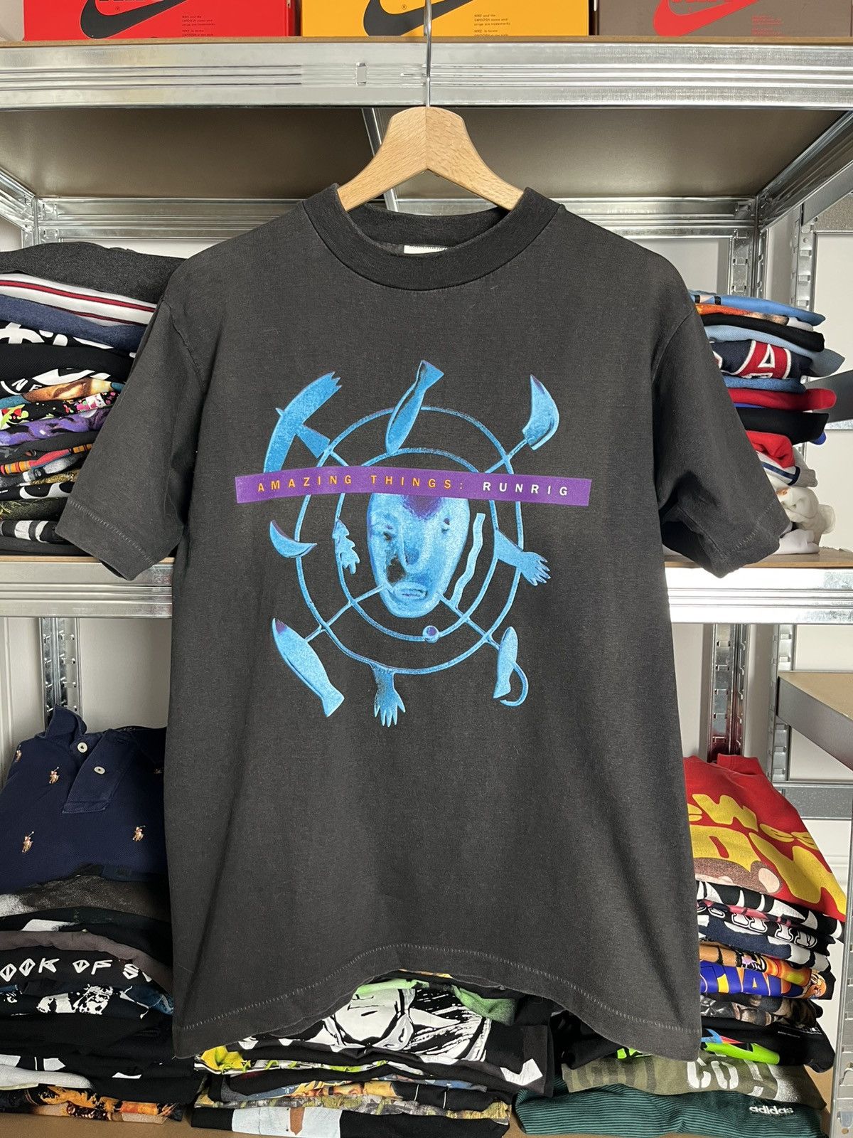 Band Tees × Vintage Vintage Runrig t shirt 1993 Single Stitch Size US M / EU 48-50 / 2 - 1 Thumbnail