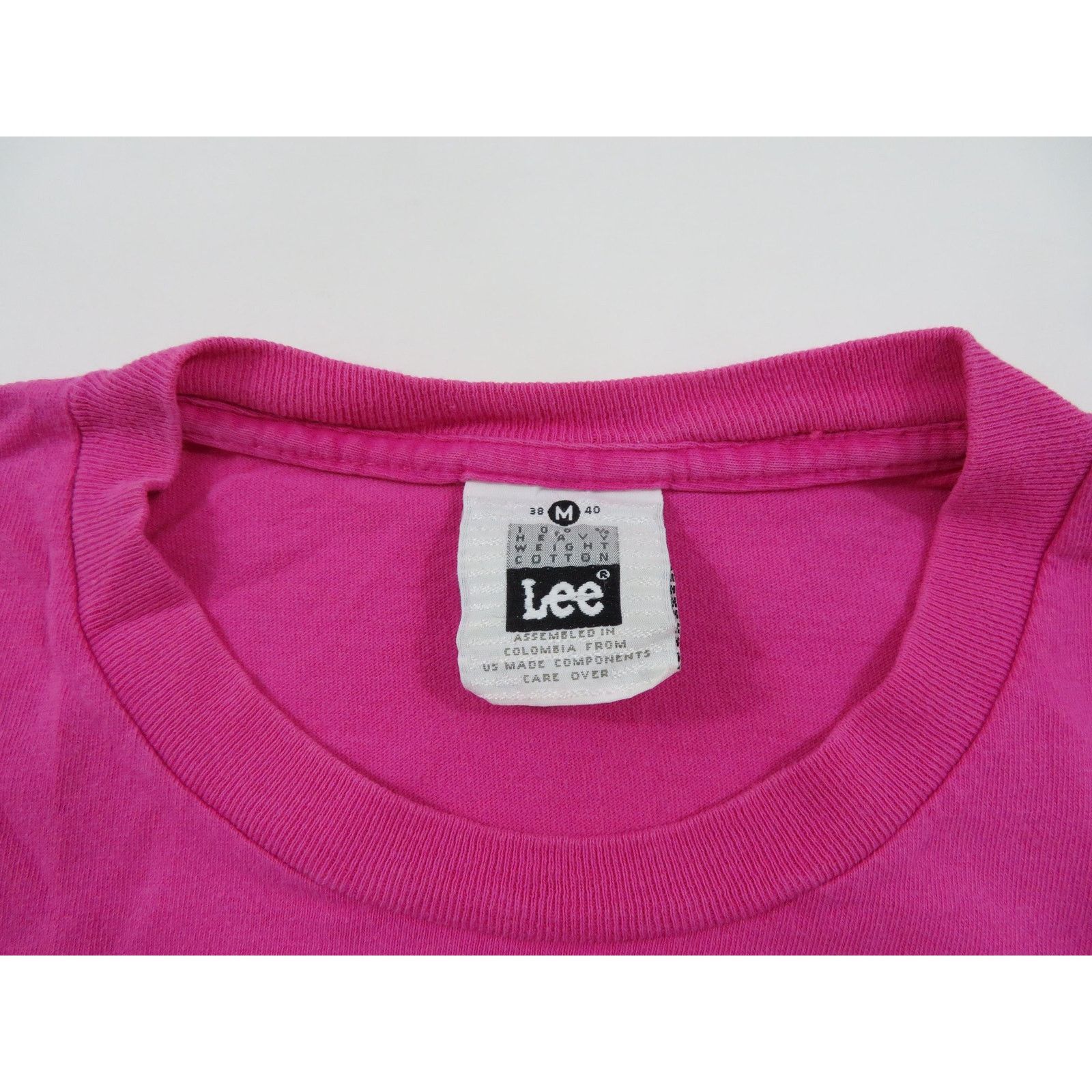 Lee Lee T-shirt, Blank Plain, Cropped Top Pink Sz M 1990s Size US M / EU 48-50 / 2 - 3 Thumbnail