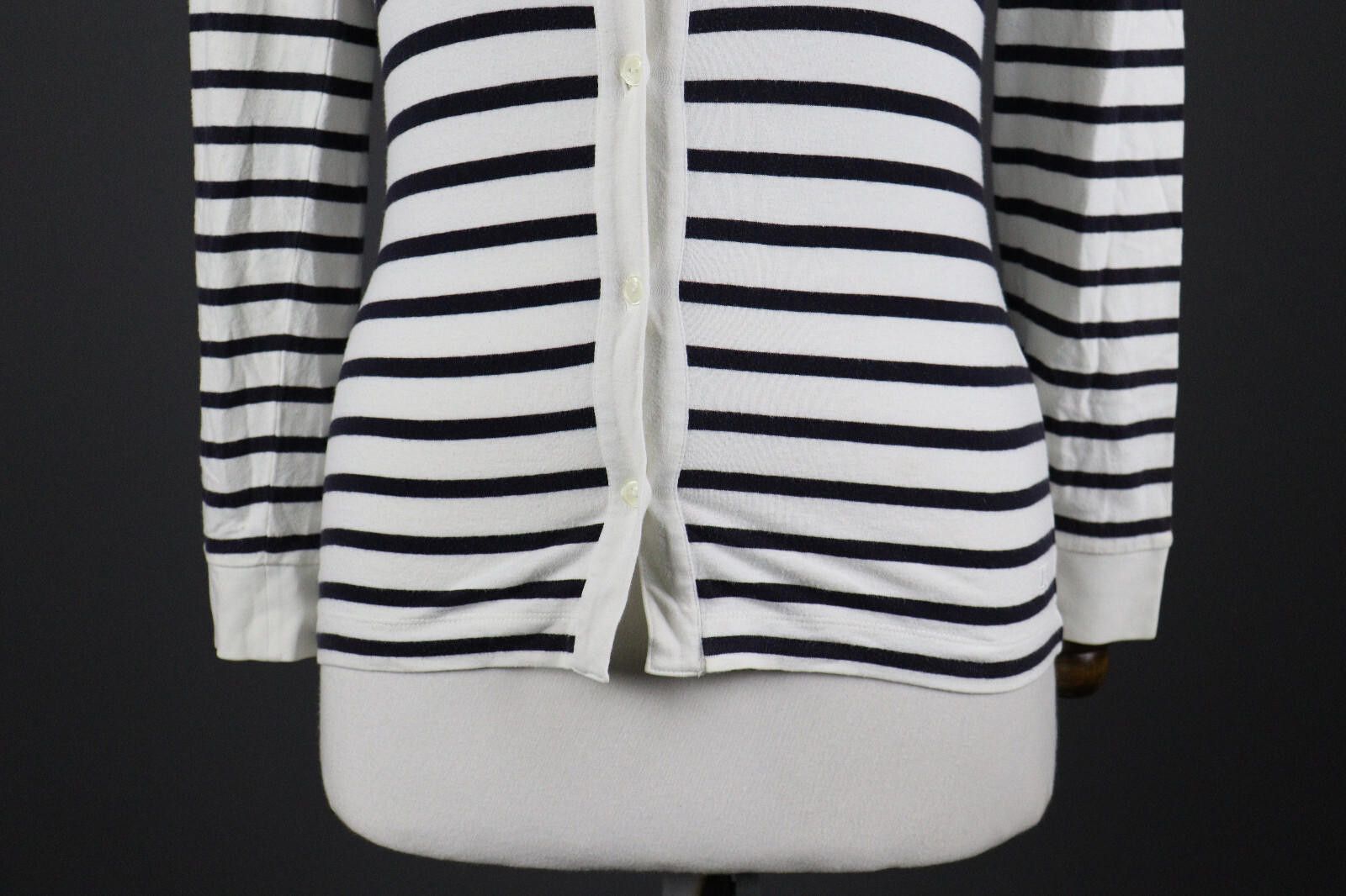 Escada Escada White Stripe Button Top Blouse Cardigan Size S Size S / US 4 / IT 40 - 3 Thumbnail