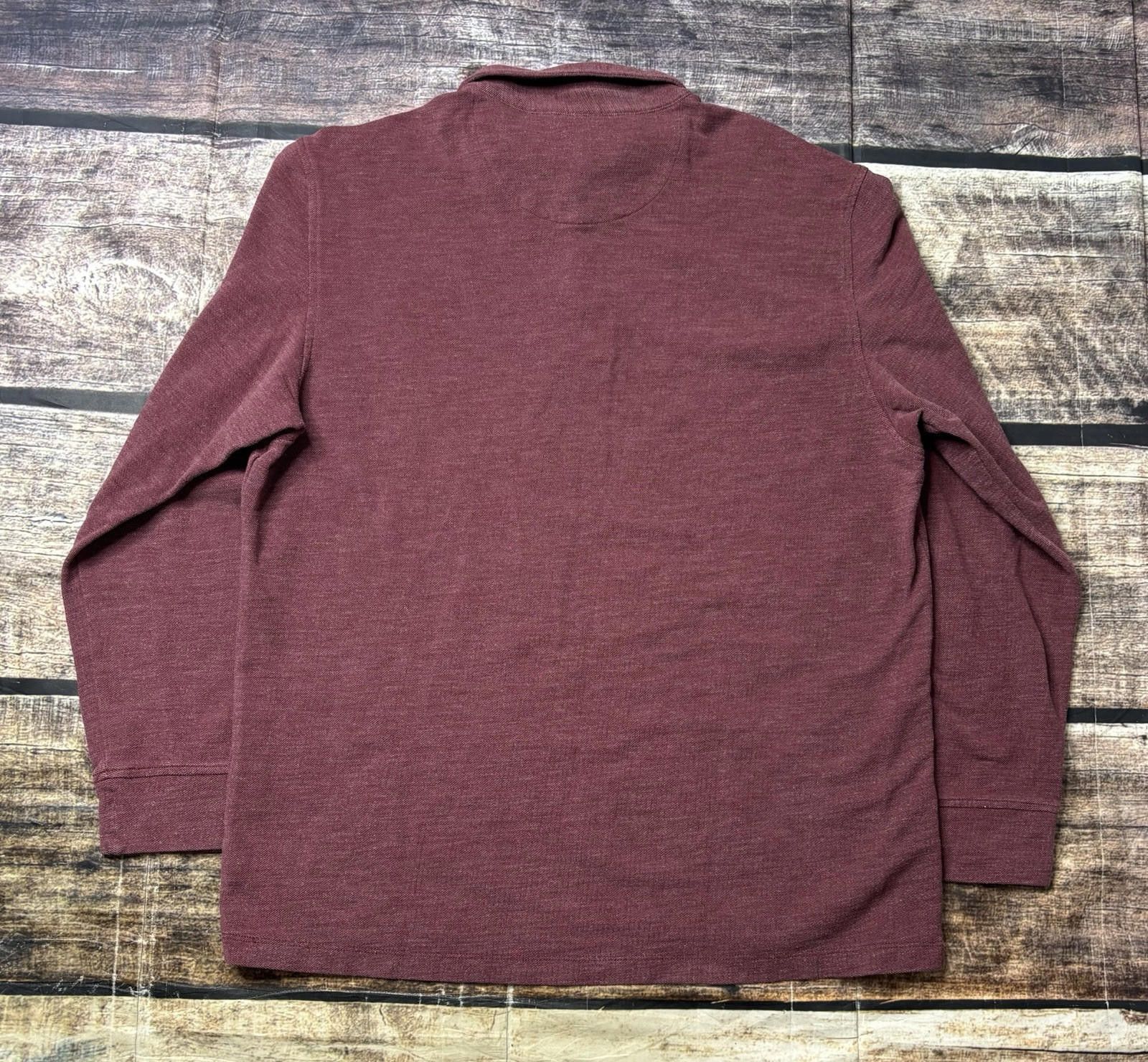 UNTUCKit Untuckit Polo Shirt Men's XL Burgundy Long Sleeve Logo Golf Size US XL / EU 56 / 4 - 3 Thumbnail
