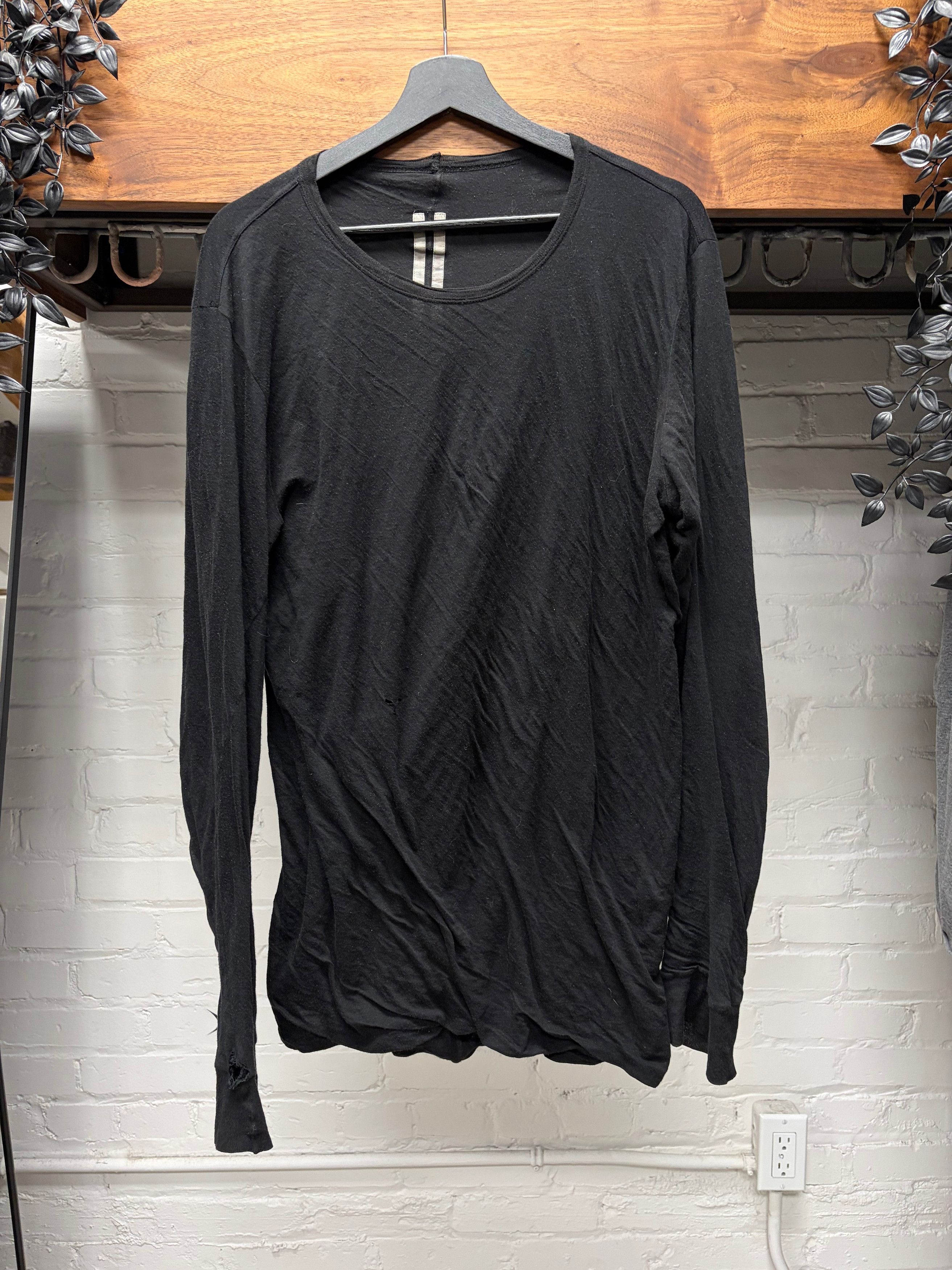 Rick Owens Rick Owens O&M Era ‘Double Layered’ Black Long Sleeve Shirt Size US L / EU 52-54 / 3 - 1 Thumbnail