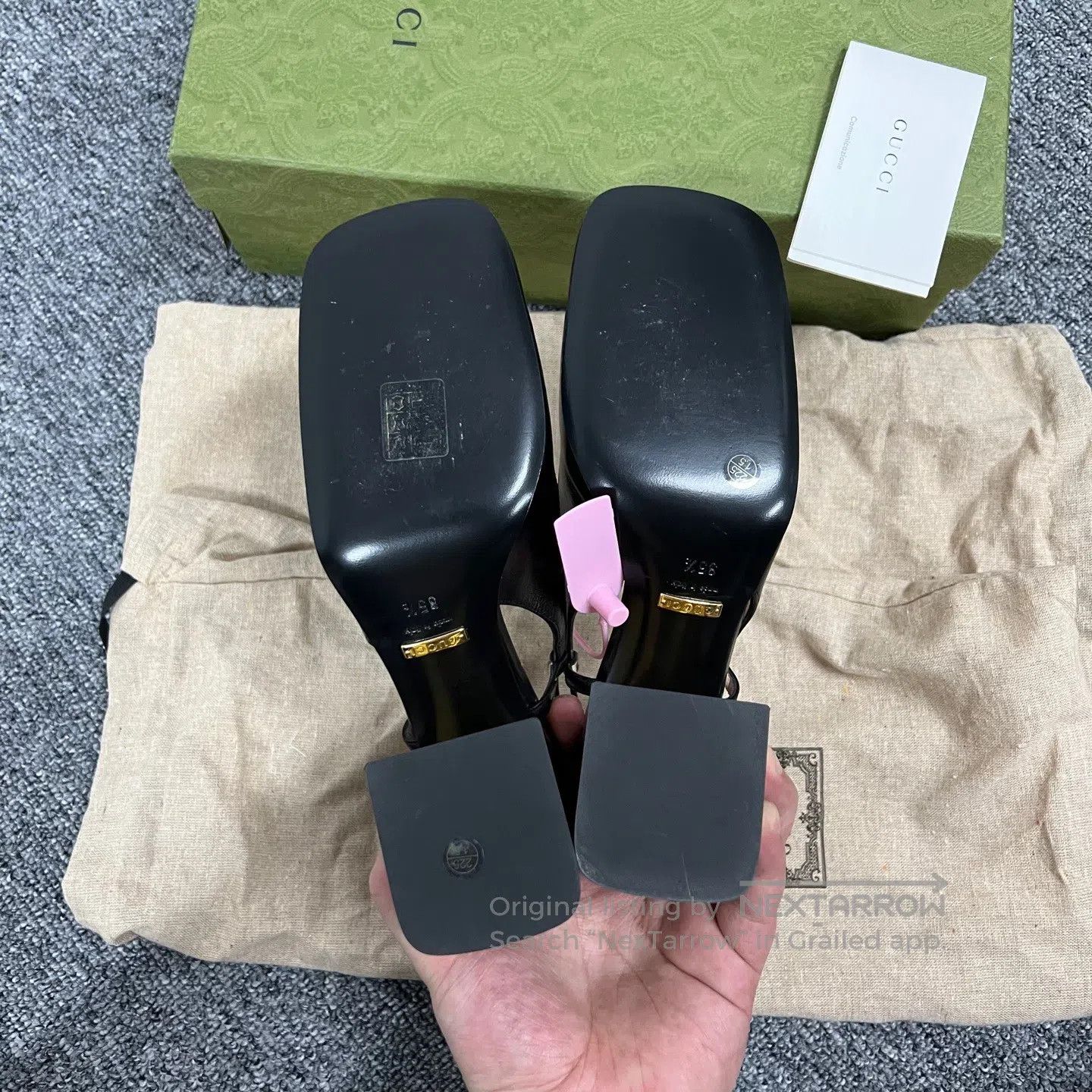 Gucci Guicci Black Golden Horse buckle high heels| Size US 5 / IT 35 - 6 Thumbnail