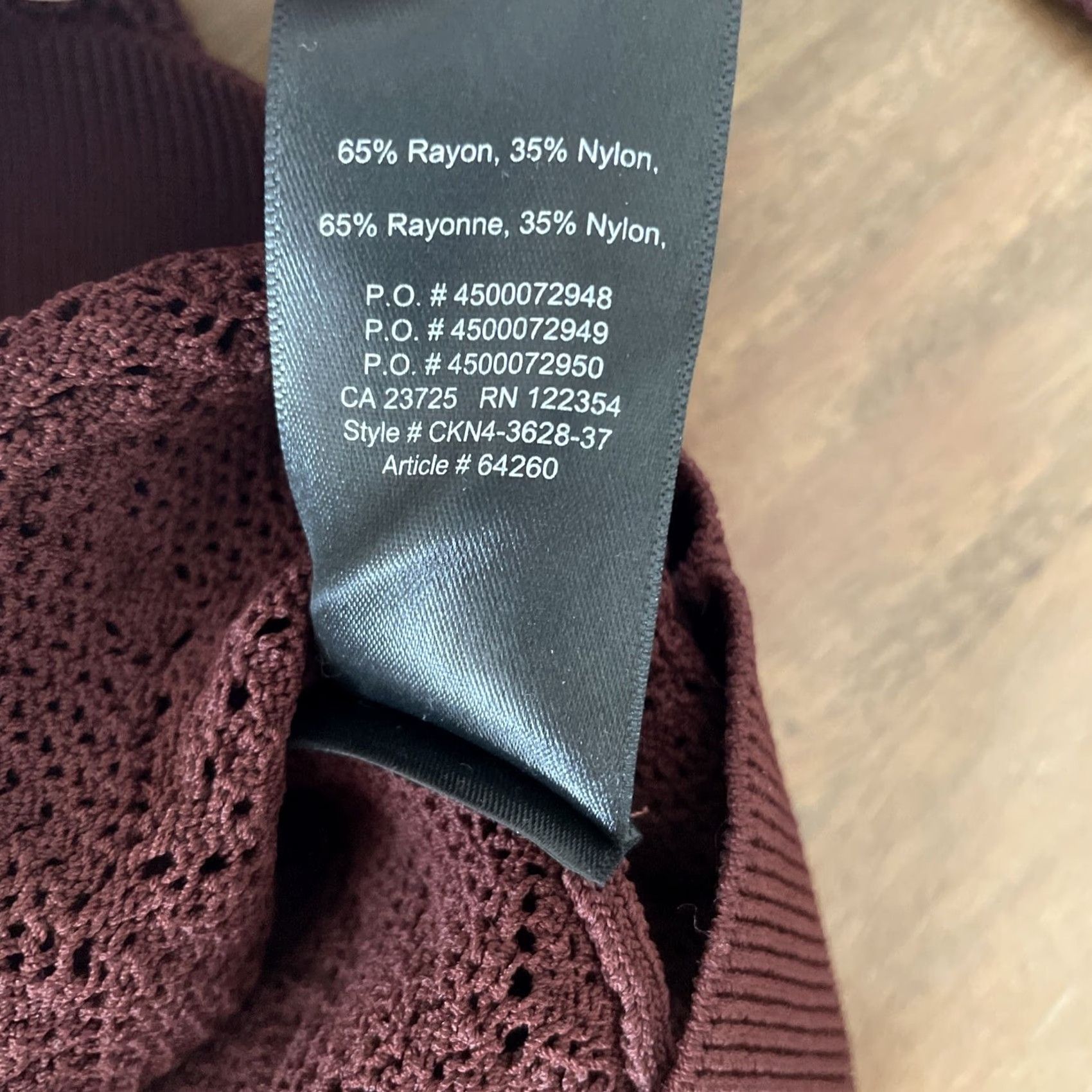 Vintage Wilfred Bernelle Sweater Womens Large Maroon Ruffle Open Knit Sweatshirt Knit Pullover Size L / US 10 / IT 46 - 4 Thumbnail