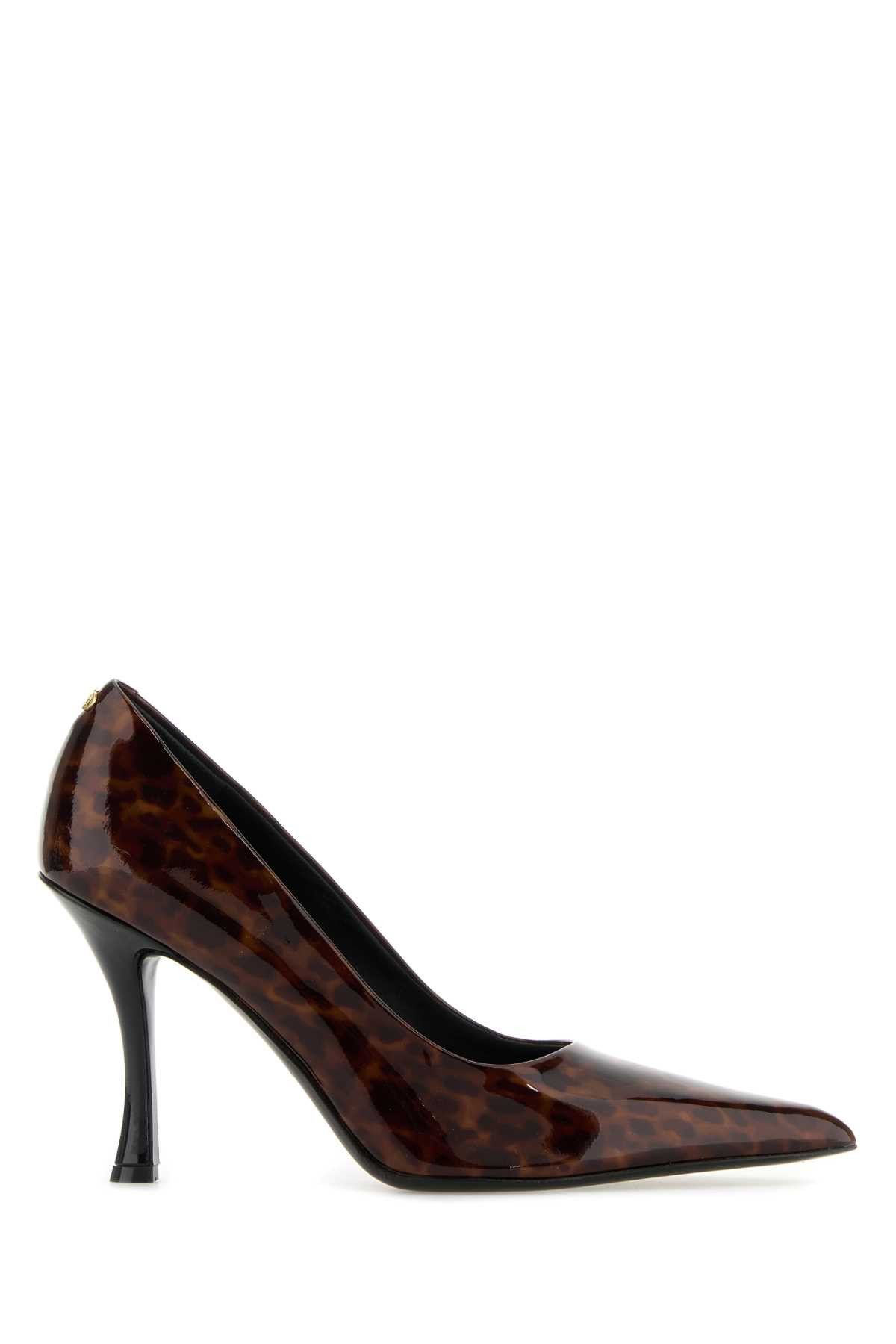 Salvatore Ferragamo Printed Leather Elydea Pumps Shoes, Women's (Size 6.5)