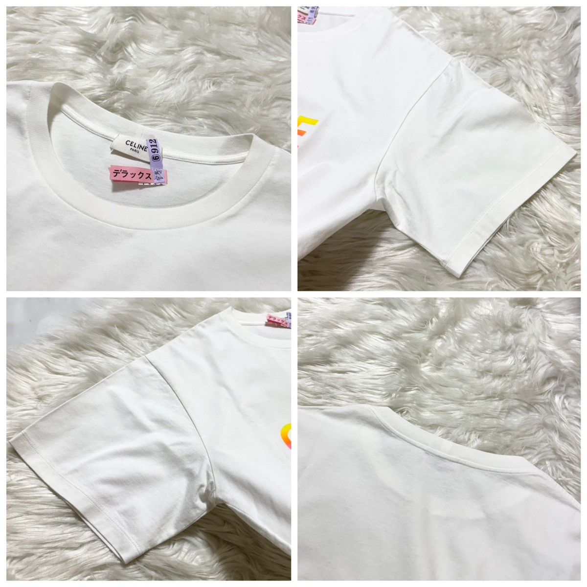 Celine Auth Excellent Condition Celine Colorful Logo Loose T-Shirt Size US S / EU 44-46 / 1 - 3 Thumbnail