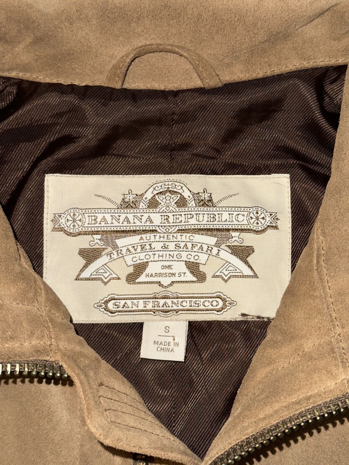 Banana Republic Vtg BANANA REPUBLIC Split Suede COWHIDE Leather Jacket Camel Size US S / EU 44-46 / 1 - 6 Thumbnail