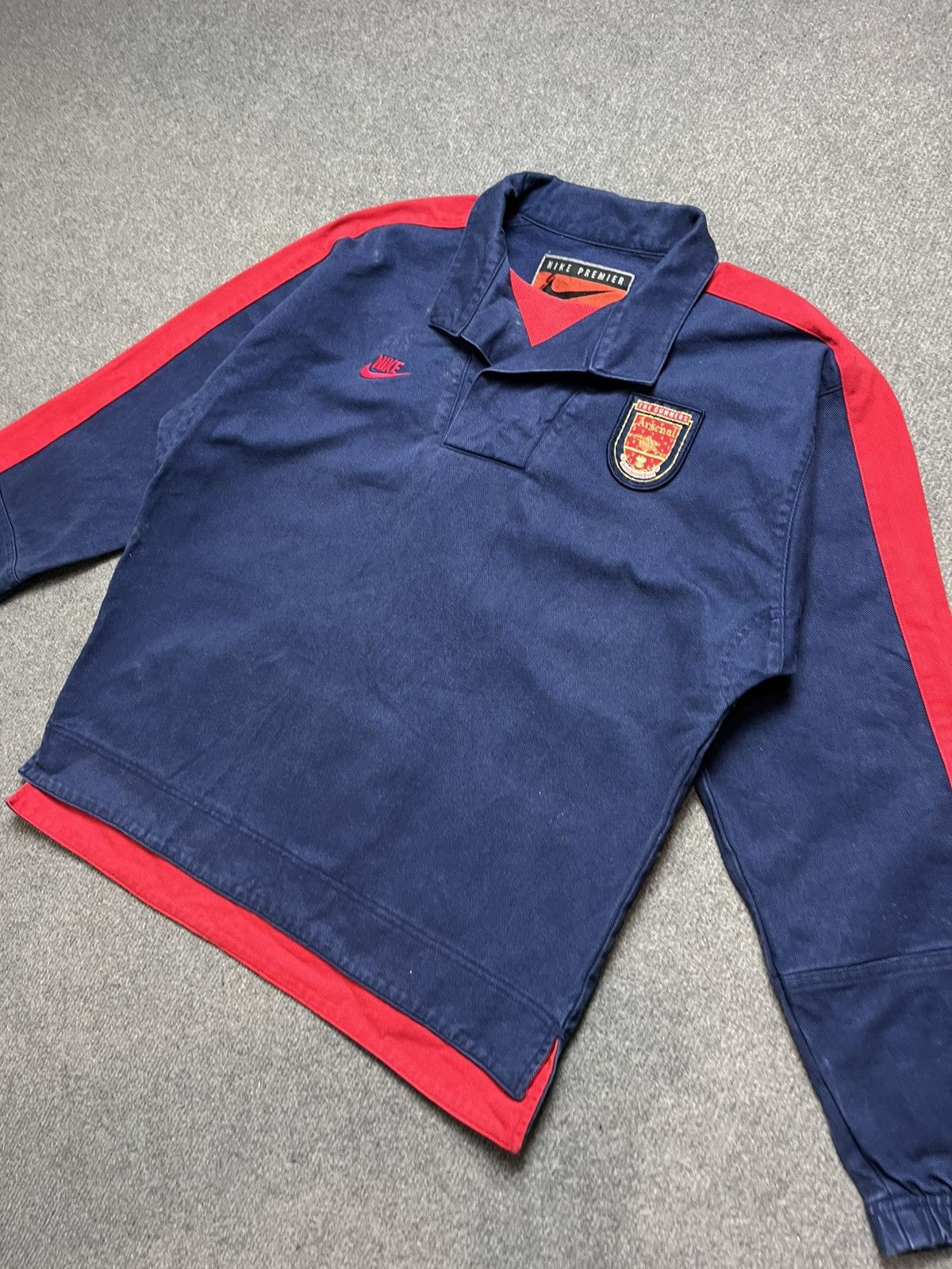 Nike Vintage 90's Nike Arsenal Football Gunners Jacket Size XL Size US XL / EU 56 / 4 - 4 Thumbnail