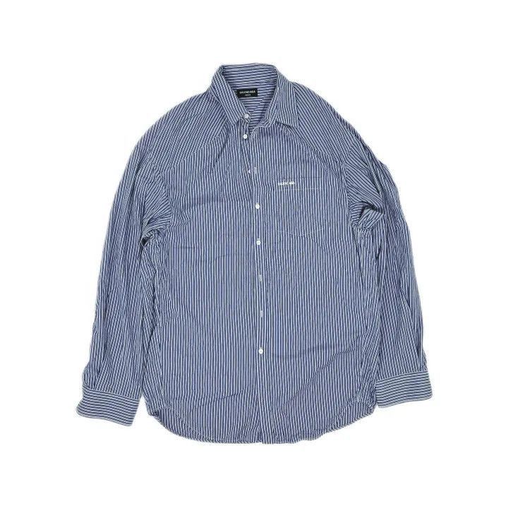Balenciaga Balenciaga Balenciaga Blue Striped Long Sleeve Shirt -2507 Size US XS / EU 42 / 0 - 2 Thumbnail