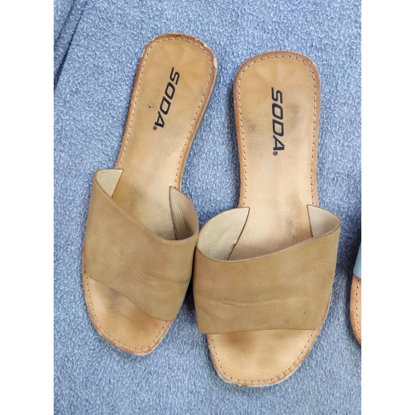 Vintage Soda Womens Size 6.5 Slide Sandals Brown Comfortable Casual Style Flats Size US 7 / IT 37 - 6 Thumbnail