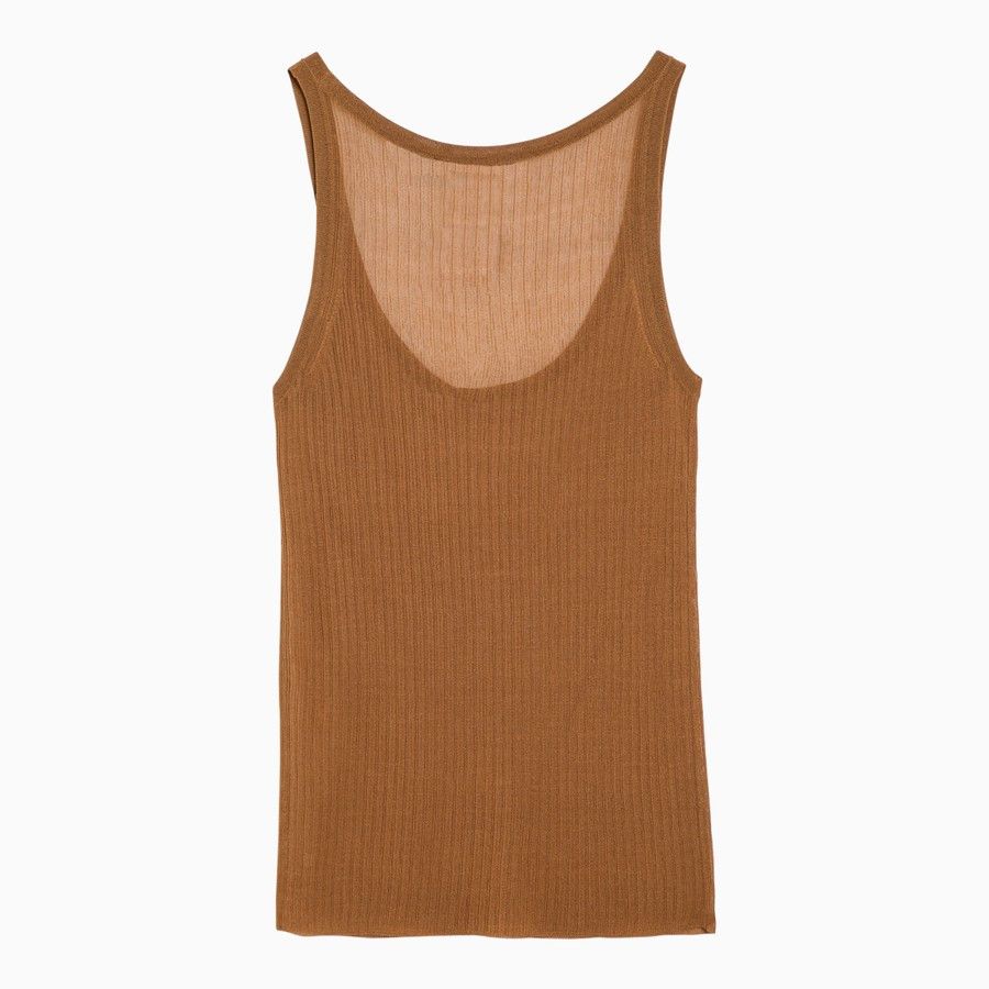 Max Mara o1d2blof0824 Tank Top in Brown Size L / US 10 / IT 46 - 2 Thumbnail