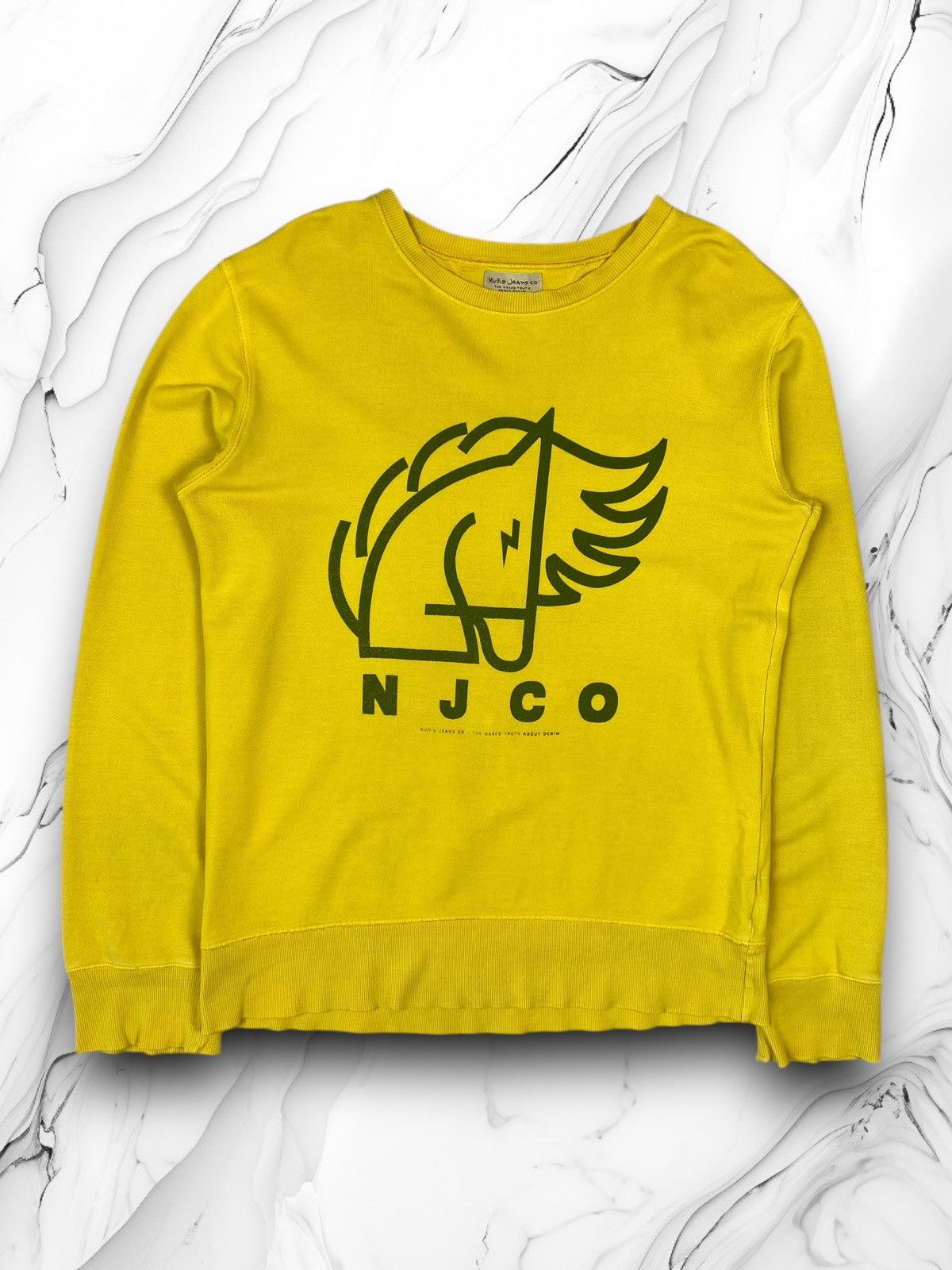 Nudie Jeans Nudie Jeans Big Logo Yellow Sweatshirt Size M Size US M / EU 48-50 / 2 - 1 Thumbnail