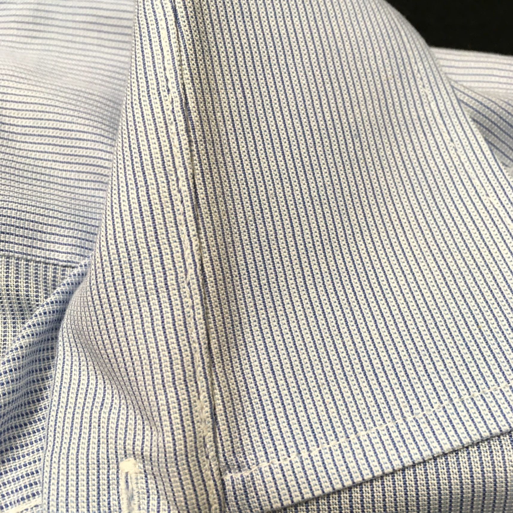 Brooks Brothers VINTAGE Brooks Brothers Shirt 80's Deluxe blue micro stripes Long Sleeve L 42-44 Colla r Dress Shirt Tailored Button-Front Mens Size 42R - 5 Thumbnail