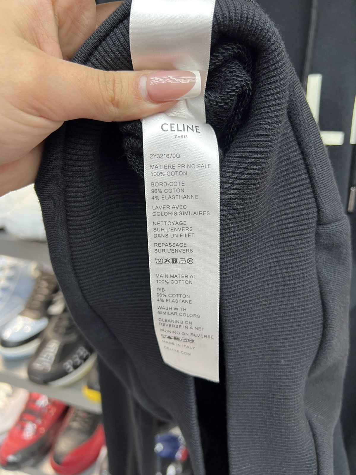 Celine Celine Logo Black Hoodie Size US XL / EU 56 / 4 - 11 Thumbnail