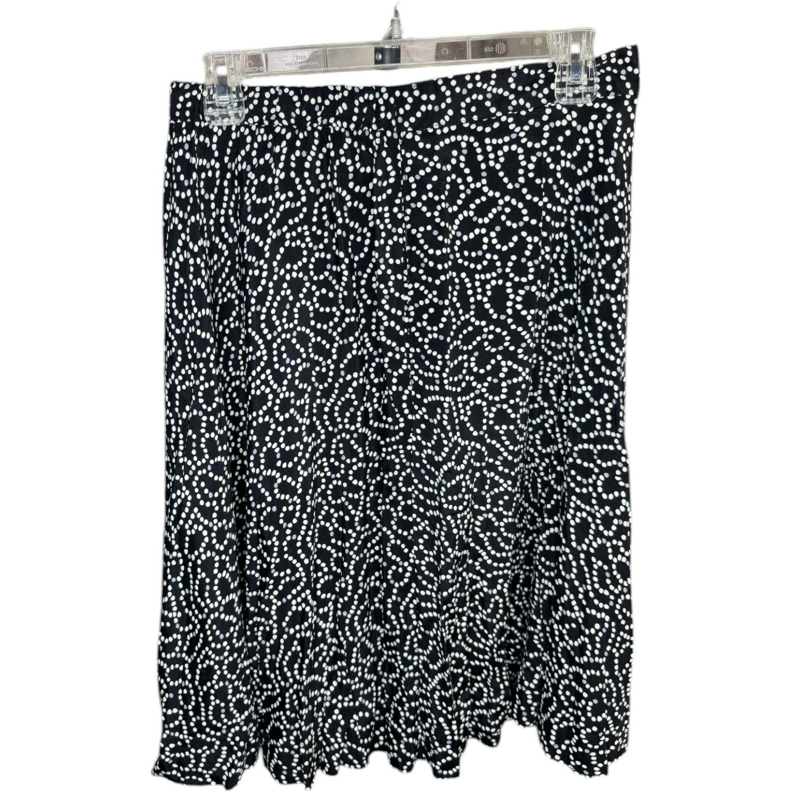 Cos Cos Cob Women's 14 Black White Gray Dot Print Skirt Size 36" / US 14 / IT 50 - 1 Thumbnail