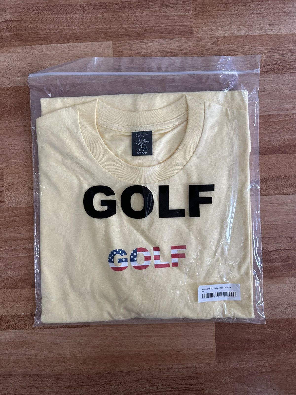 Golf Wang Golf American Logo Tee (Yellow) Size US XXL / EU 58 / 5 - 1 Thumbnail
