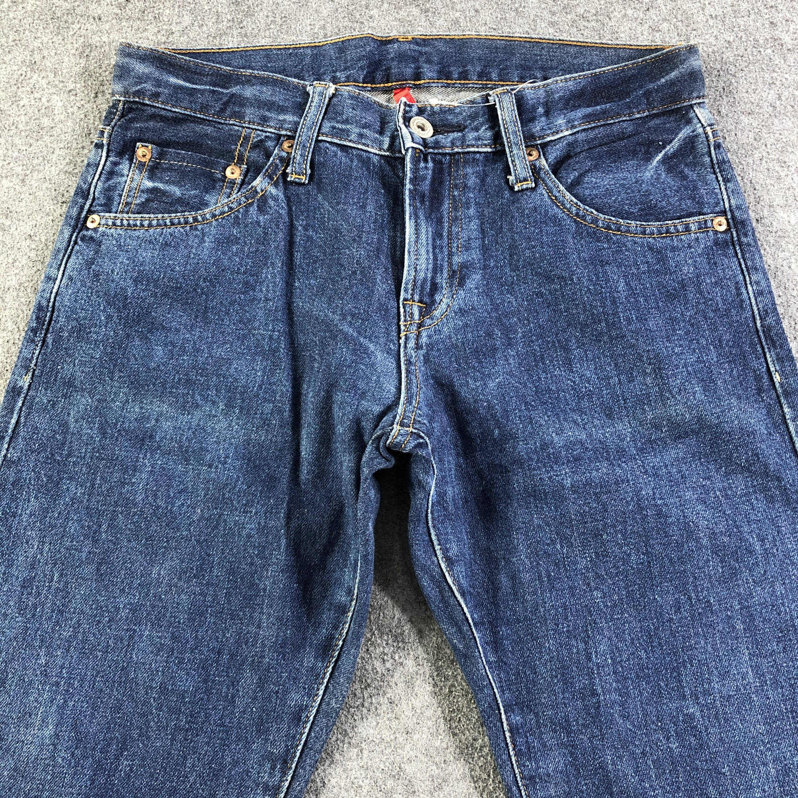 Japanese Brand Blue Wash Uniqlo Jeans Straight Redline Denim -J2715 Size US 31 - 3 Thumbnail