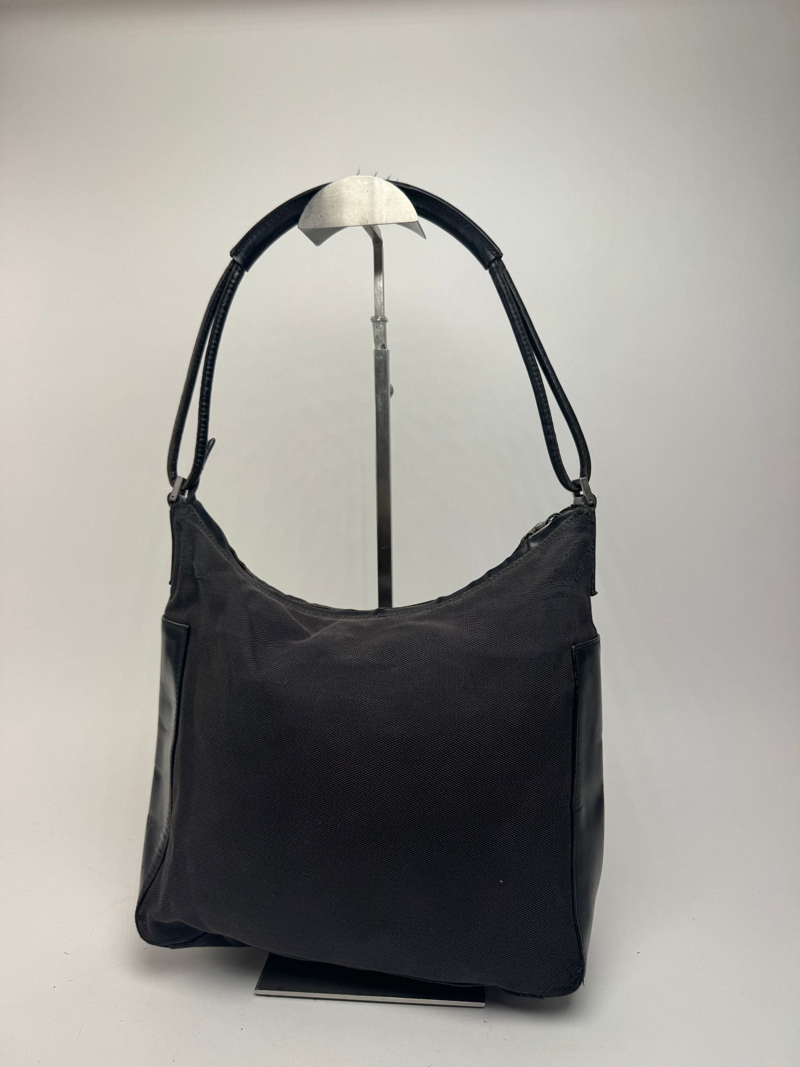 Gucci Vintage Leather cotton Bag black Size ONE SIZE - 1 Thumbnail