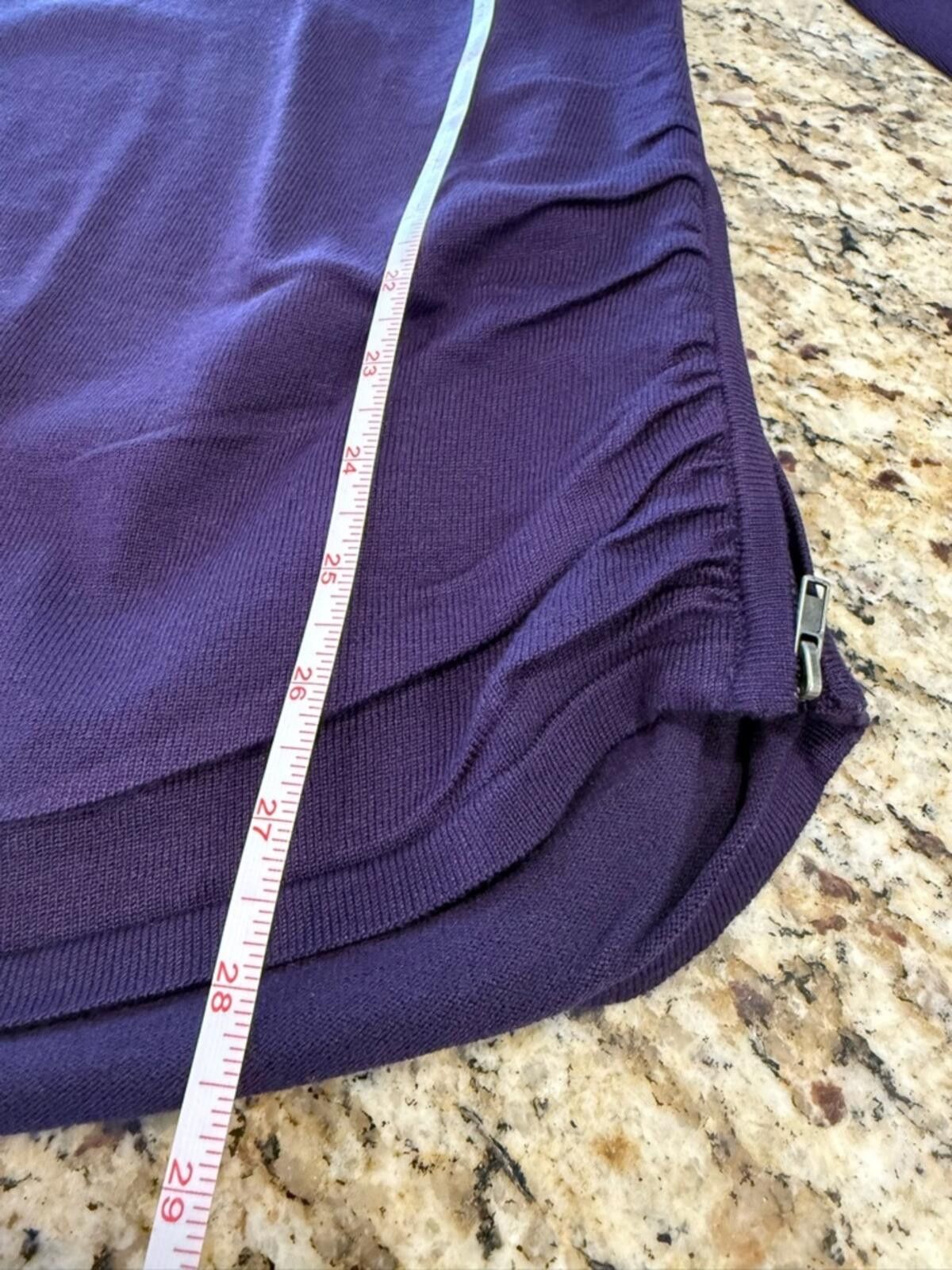 Other Love Always grape purple mini dress side ruching & zip SZ M Size M / US 6-8 / IT 42-44 - 9 Thumbnail
