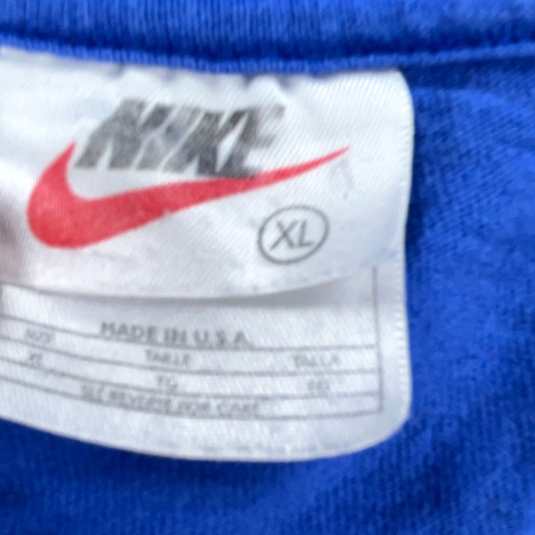 Nike VINTAGE Nike Shirt Men XL Blue 90s Made In USA Soccer Spell Out Hipster Grunge Size US XL / EU 56 / 4 - 3 Thumbnail