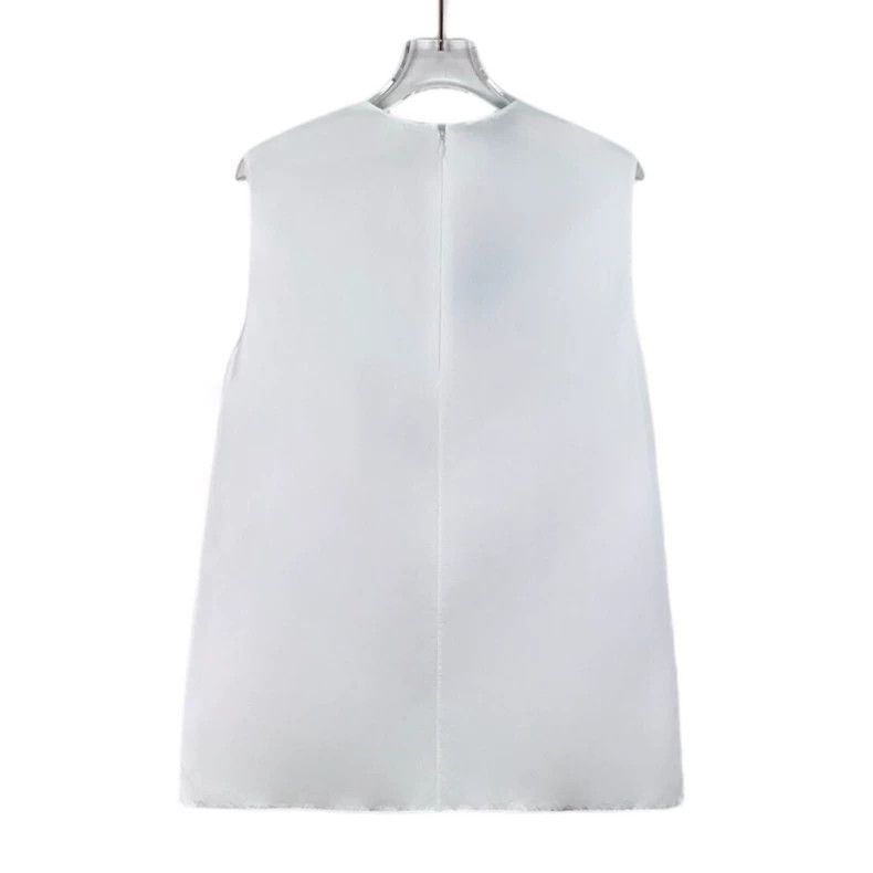Prada Prada White triangle cotton round-neck sleeveless shirt ve Size XS / US 0-2 / IT 36-38 - 2 Thumbnail