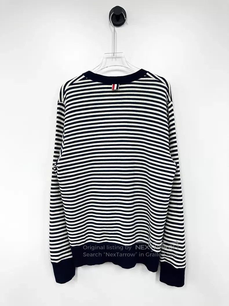 Thom Browne Thom Browne Black and White Classic Striped Knit Open Card Size US M / EU 48-50 / 2 - 2 Thumbnail