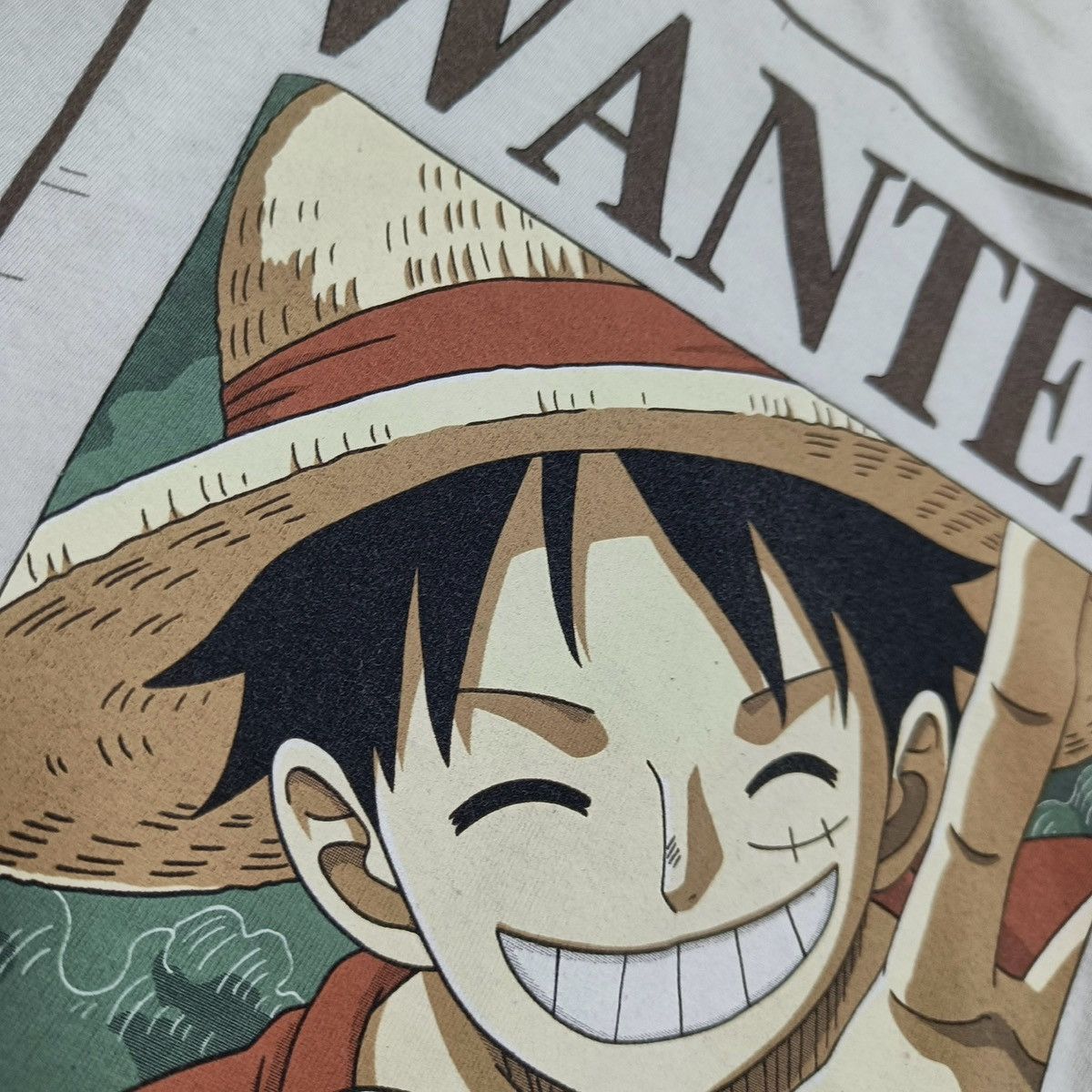 Anime Vintage 00s One Piece Monkey D Luffy Wanted tee Anime og y2k Size US S / EU 44-46 / 1 - 3 Thumbnail