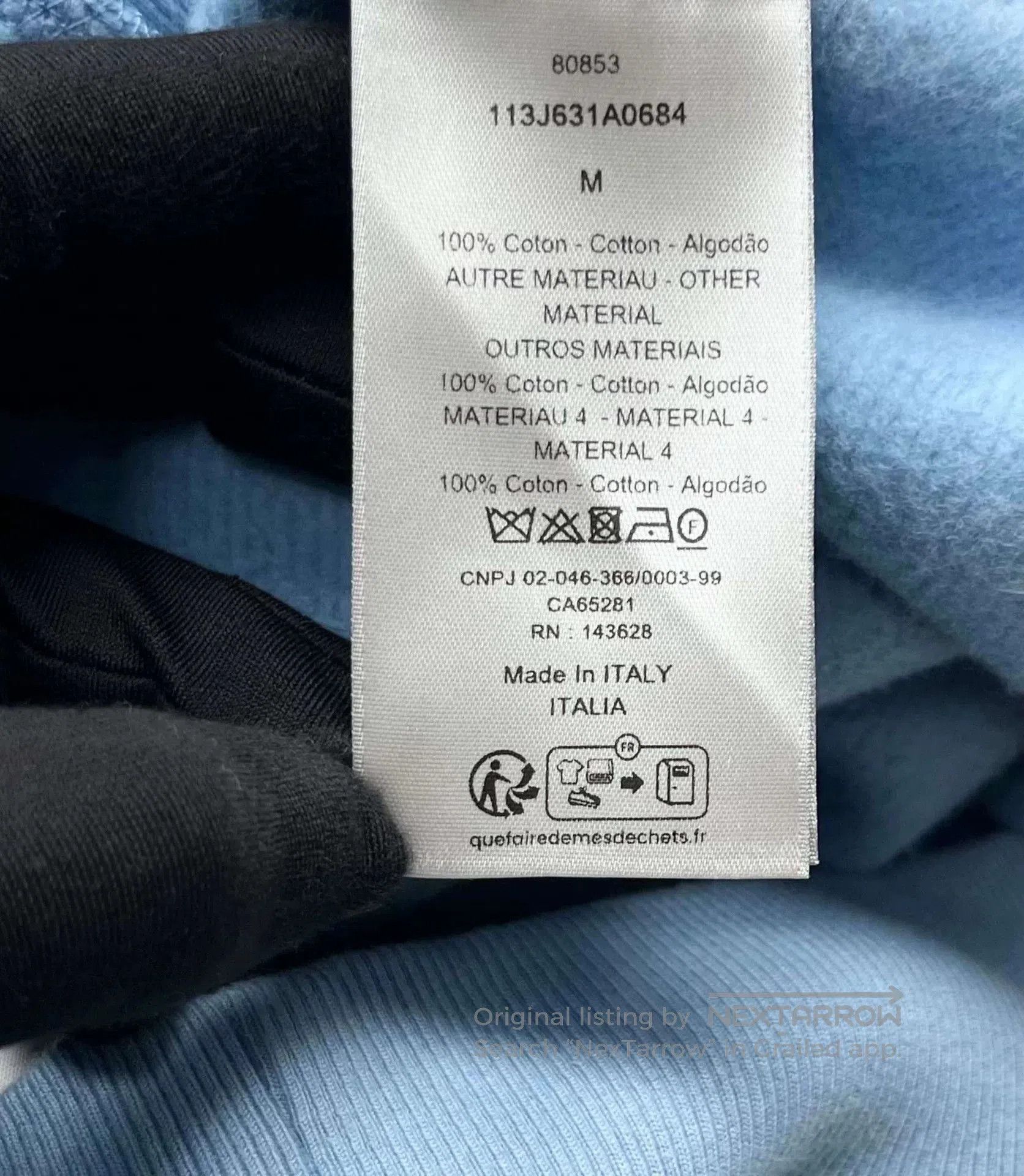 Dior Dior FW23 Oblique Blue Logo Hoodie. Size US M / EU 48-50 / 2 - 3 Thumbnail