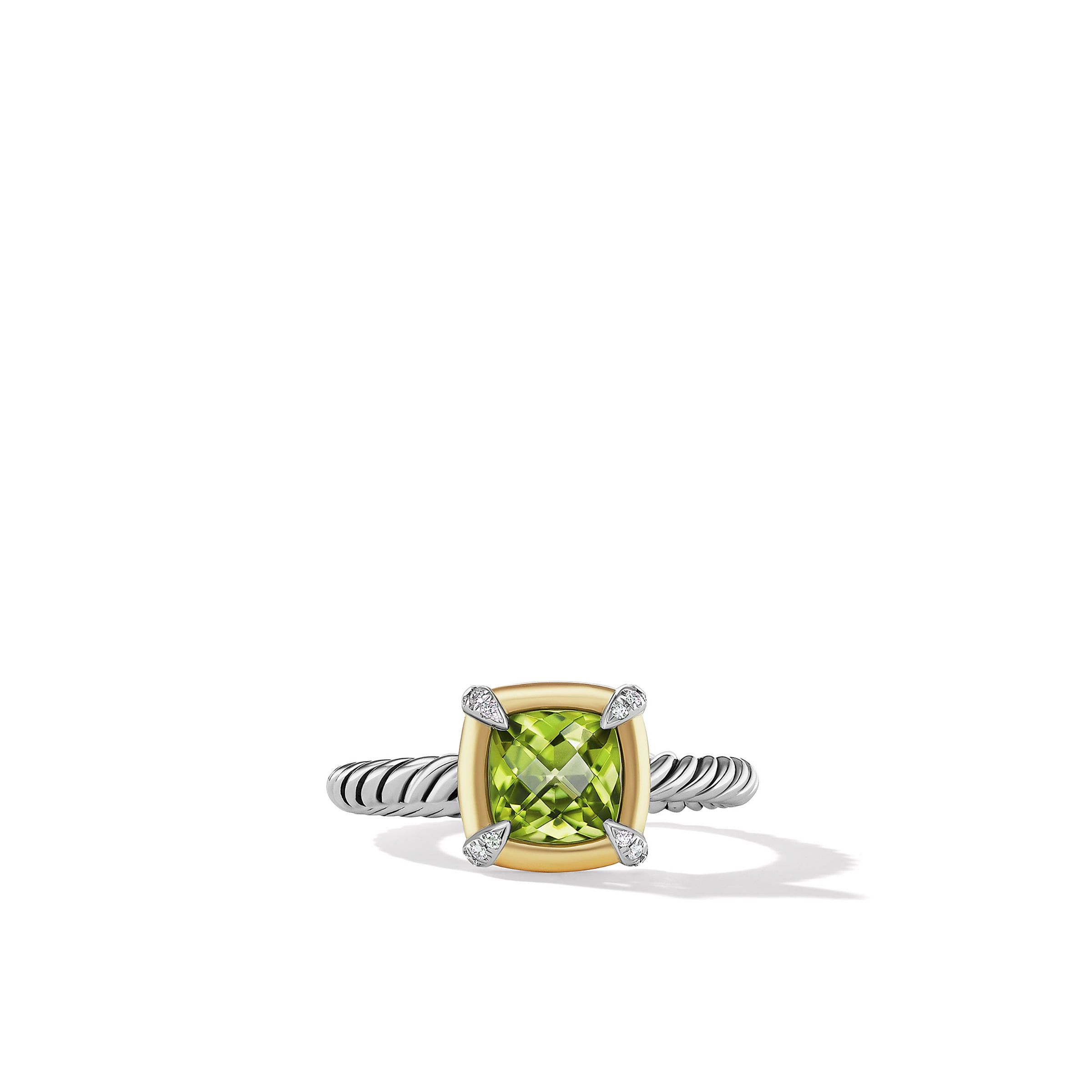 David Yurman o1w1db10325 Petite Chatelaine Ring Silver yello gold Size ONE SIZE - 2 Thumbnail