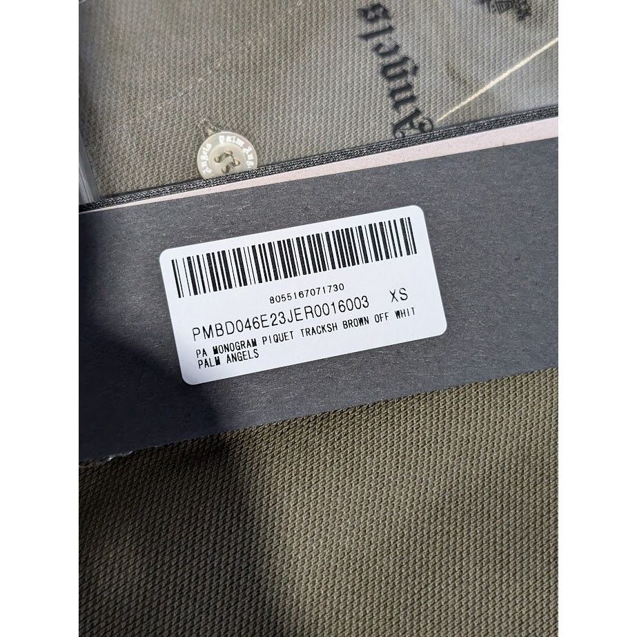 Palm Angels o1rshd1 PA Monogram Piquet Track Shirt in Brown Size US XS / EU 42 / 0 - 18 Thumbnail