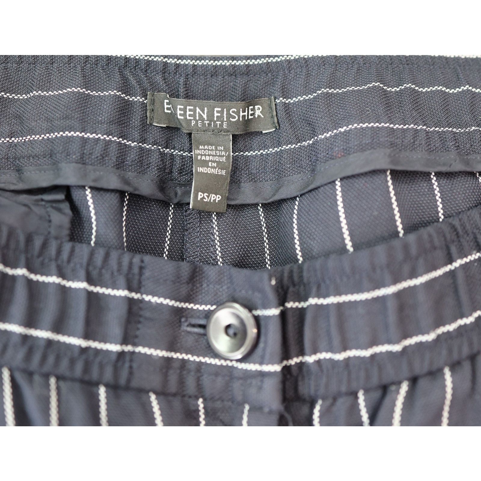 Eileen Fisher EILEEN FISHER Pinstripe Wide Leg High Rise Pants Size SP/PP Size 30" / US 8 / IT 44 - 4 Thumbnail