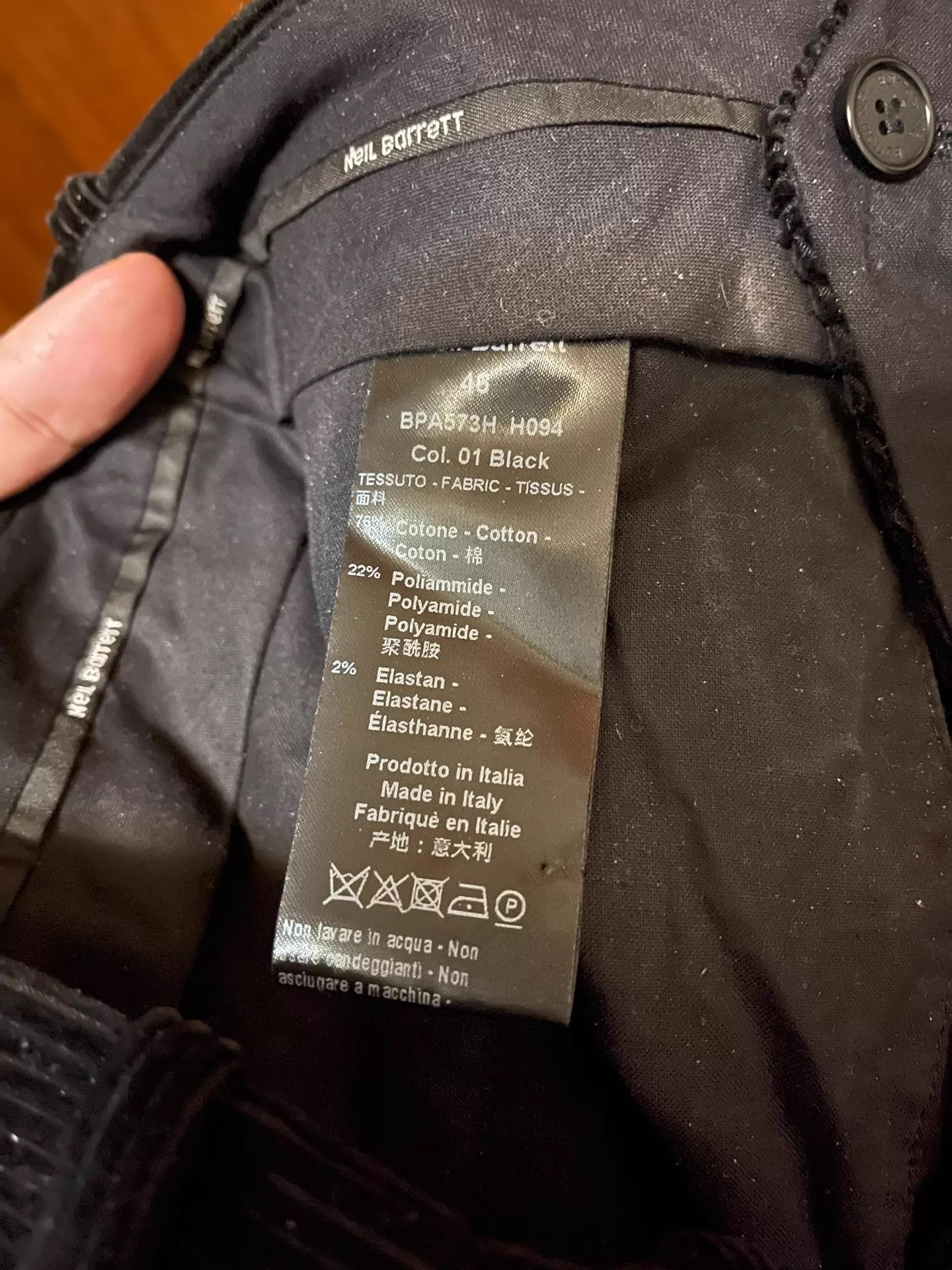 Neil Barrett Neil Barrett Black Corduroy Skinny 9-Pants Size US 30 / EU 46 - 5 Thumbnail