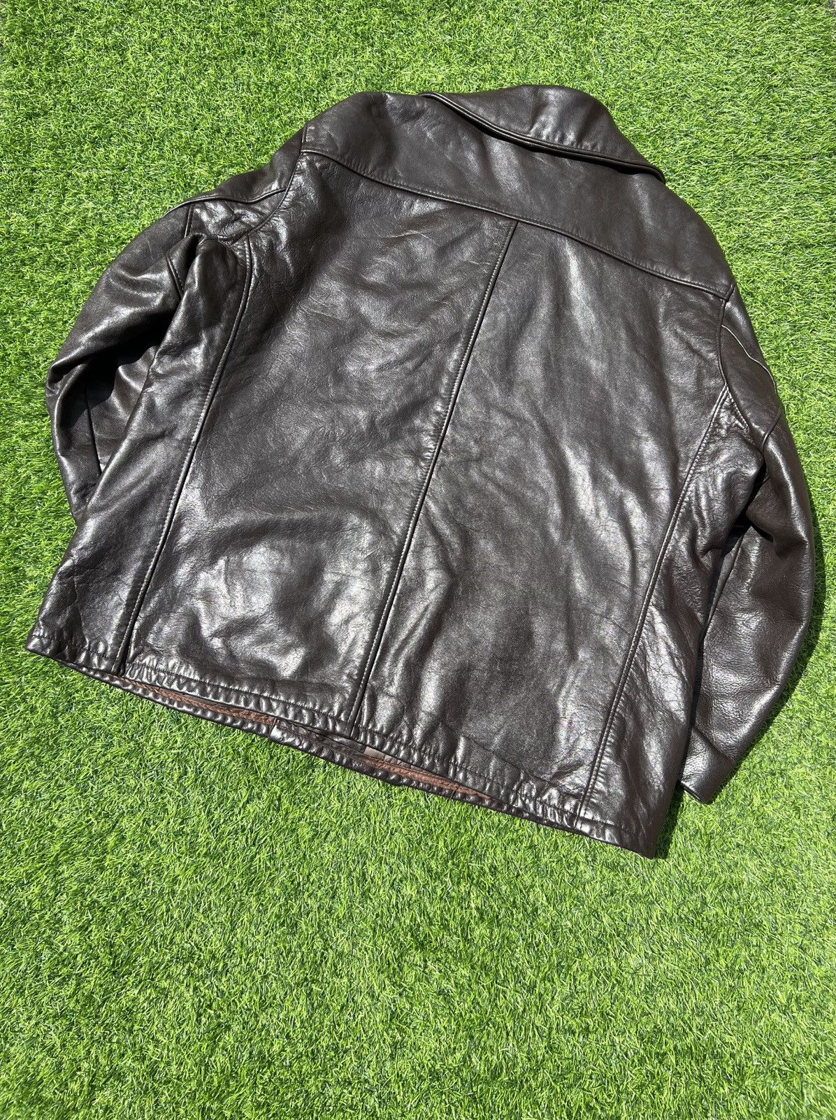 Schott Vintage Schott NYC U.S. 740N Leather Naval Pea Coat Size 48 Size US M / EU 48-50 / 2 - 19 Thumbnail