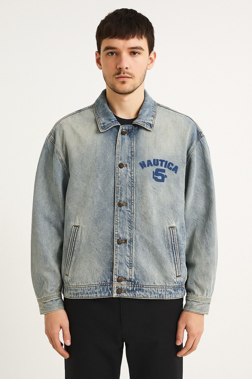 Nautica Nautica x Freak’s Store Vintage 90s Washed Blue Denim Jacket Size US L / EU 52-54 / 3 - 16 Thumbnail