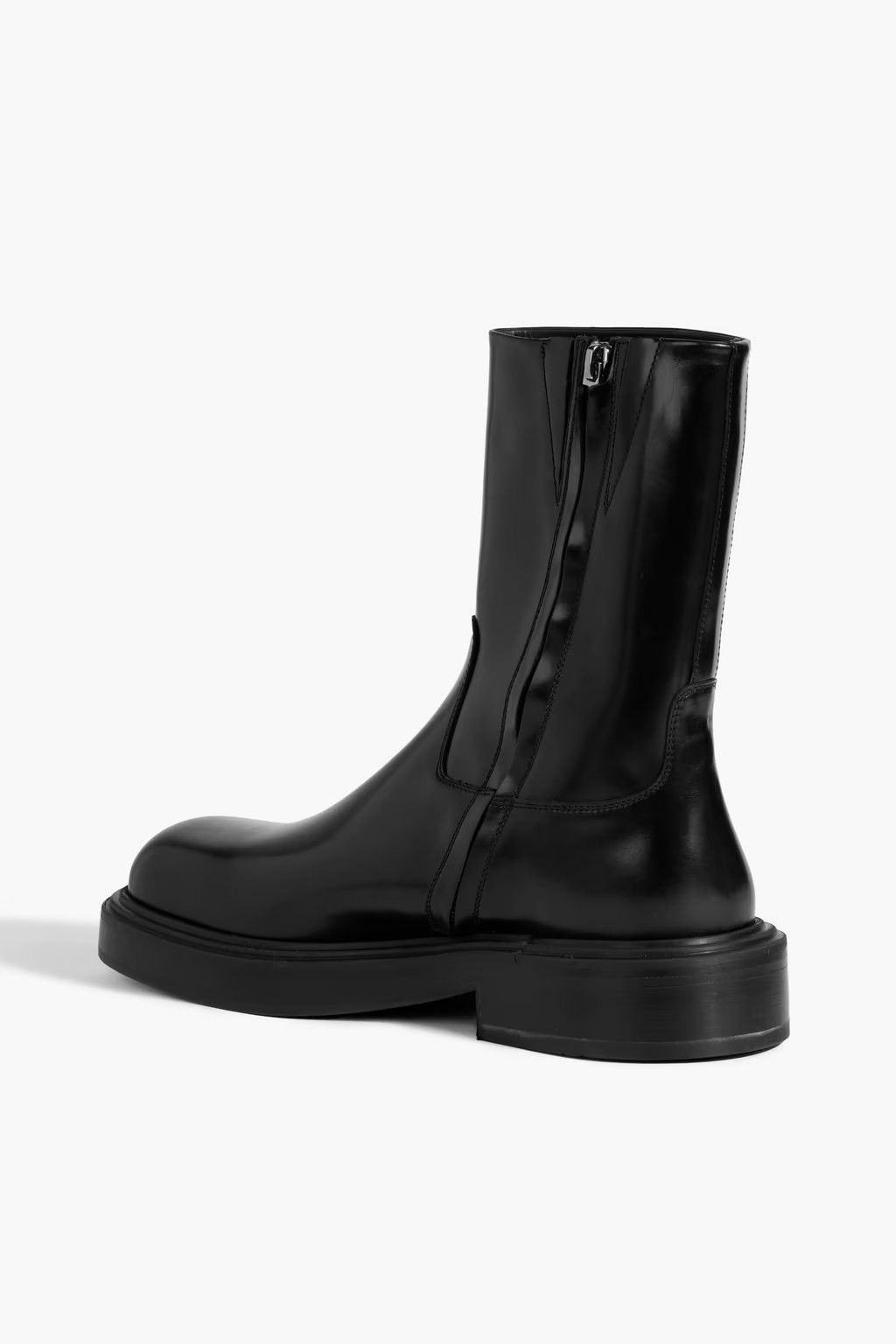 Salvatore Ferragamo o1s1rm1224 Leather Boots in Black Size US 6.5 / IT 36.5 - 3 Thumbnail