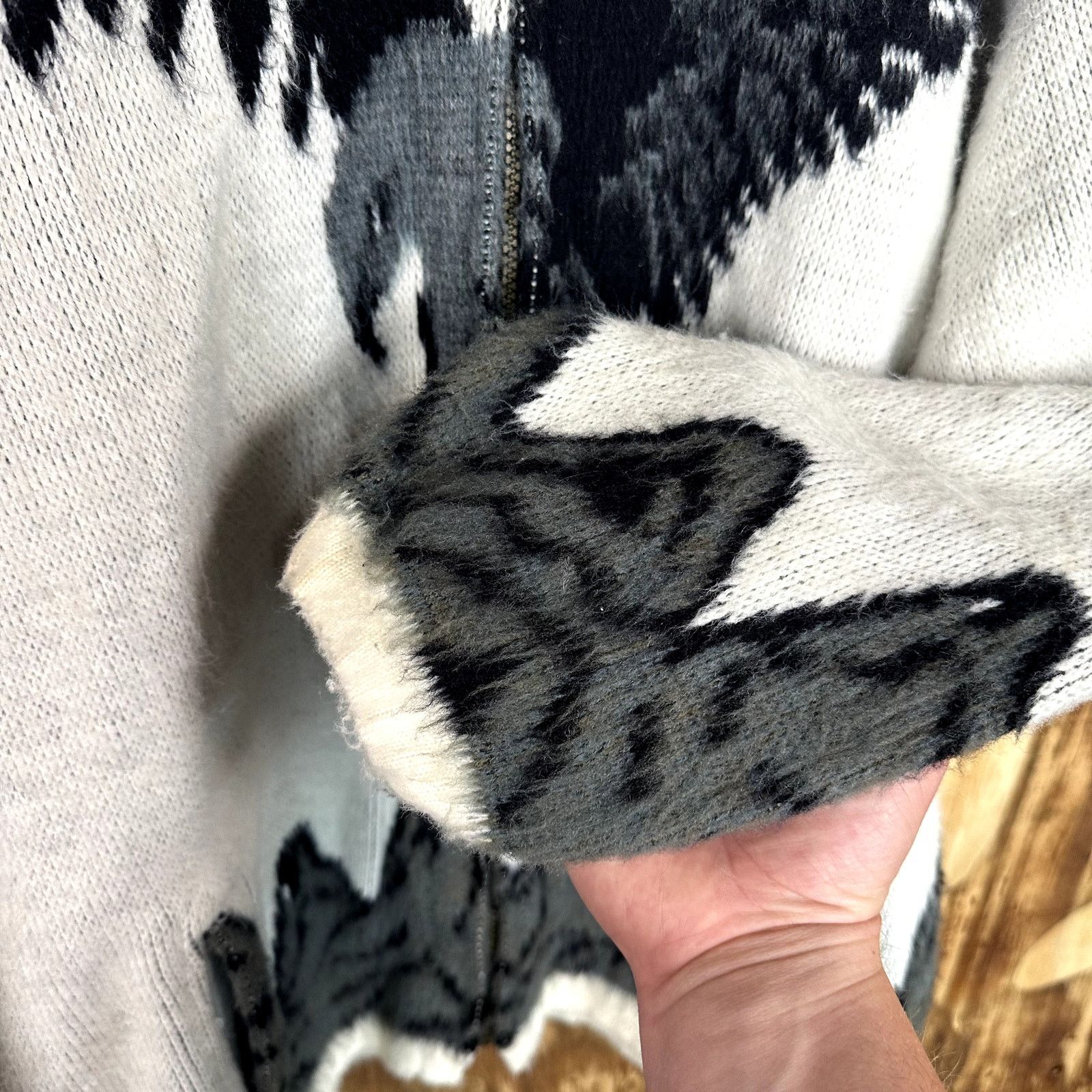 Japanese Brand Tejidos Ruminahui Wool Alpaca Zip-up Hoodie Eagle Size XL Size US XL / EU 56 / 4 - 7 Thumbnail