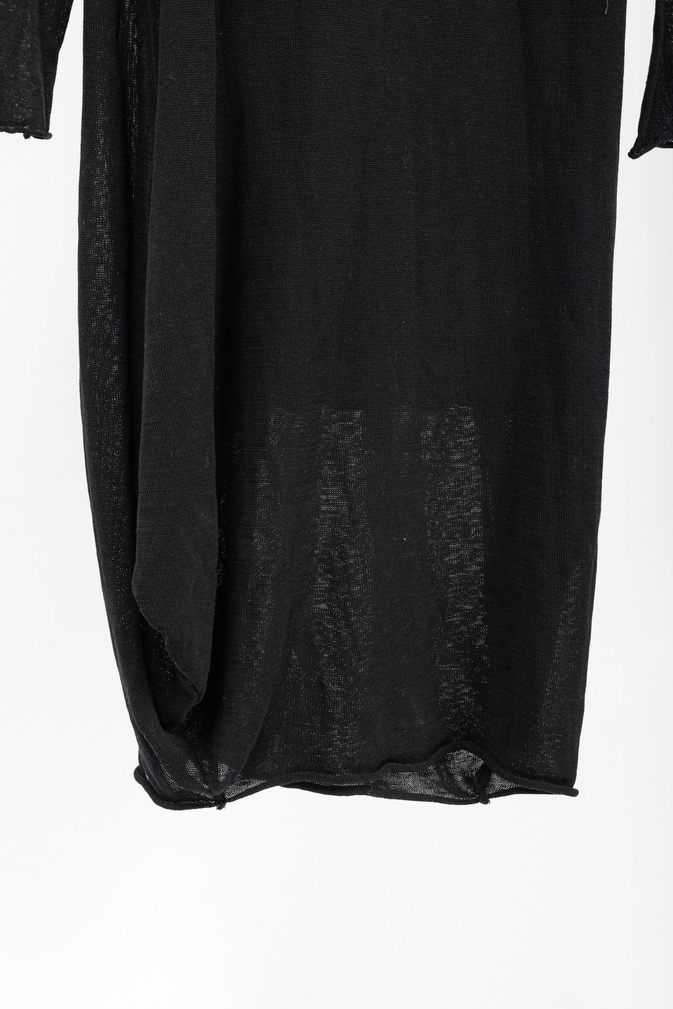 Sarah Pacini Sarah Pacini Black Knit Long-Sleeve Midi Dress Size M / US 6-8 / IT 42-44 - 7 Thumbnail