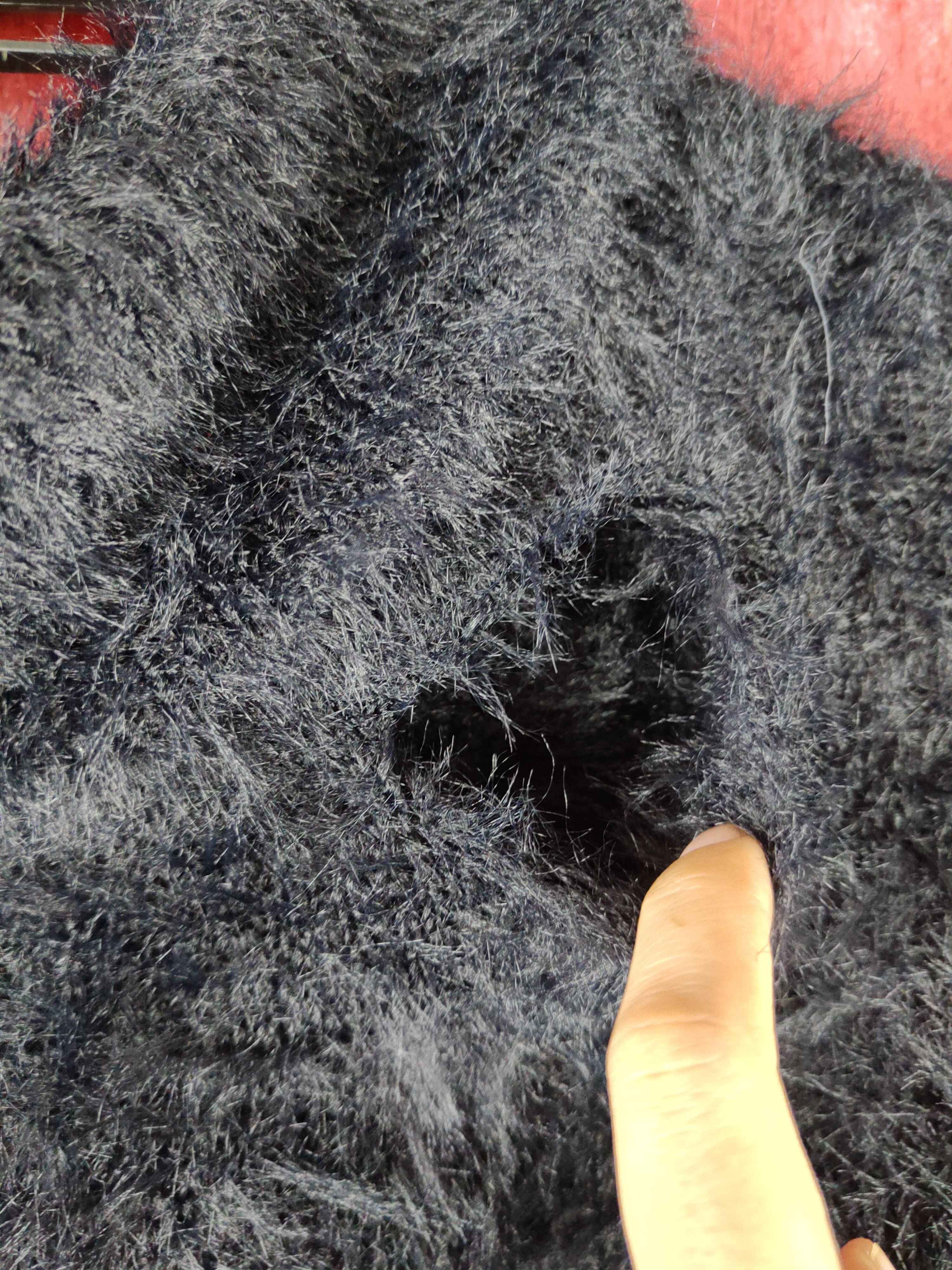 Aran Isles Knitwear Browny Black Shag Shaggy Fur Mohair Knitwear #S1972 Size S / US 4 / IT 40 - 8 Thumbnail