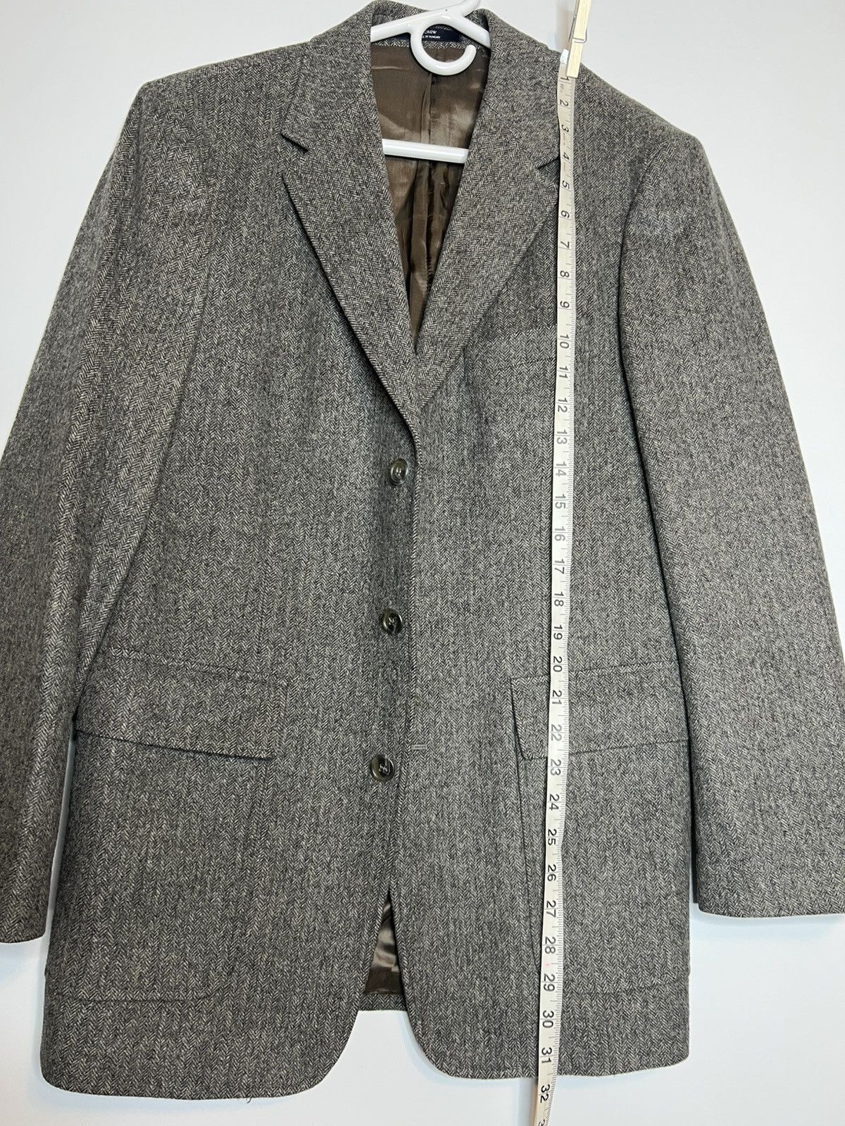 J.Crew J Crew Herringbone Patch Pocket Wool Jacket 39R Size 38R - 3 Thumbnail