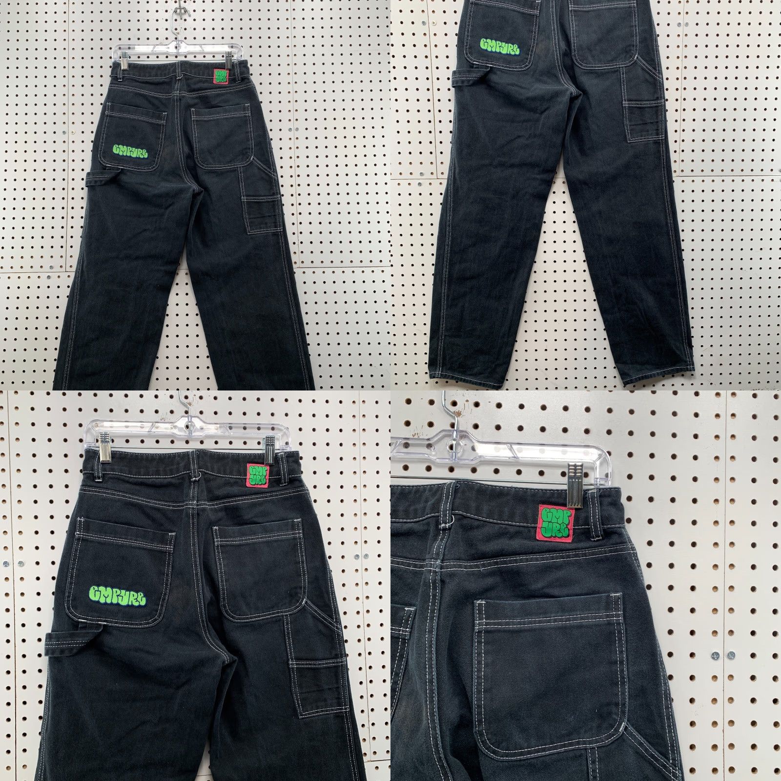 Empyre Empyre Black Denim Carpenter Pants Womens Size 4 Skater Tori 28x30 Size 27" / US 4 / IT 40 - 8 Thumbnail