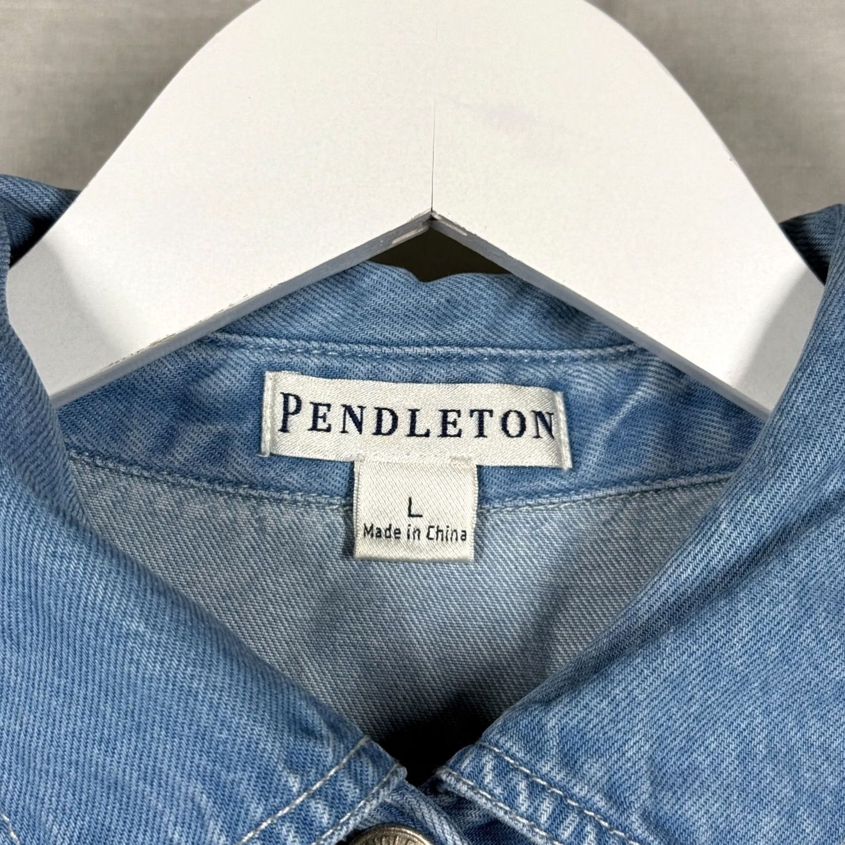 Pendleton Pendleton Shirt Women L Soft Denim Chambray Silver Button Rancher Workwear Blue Size L / US 10 / IT 46 - 6 Thumbnail